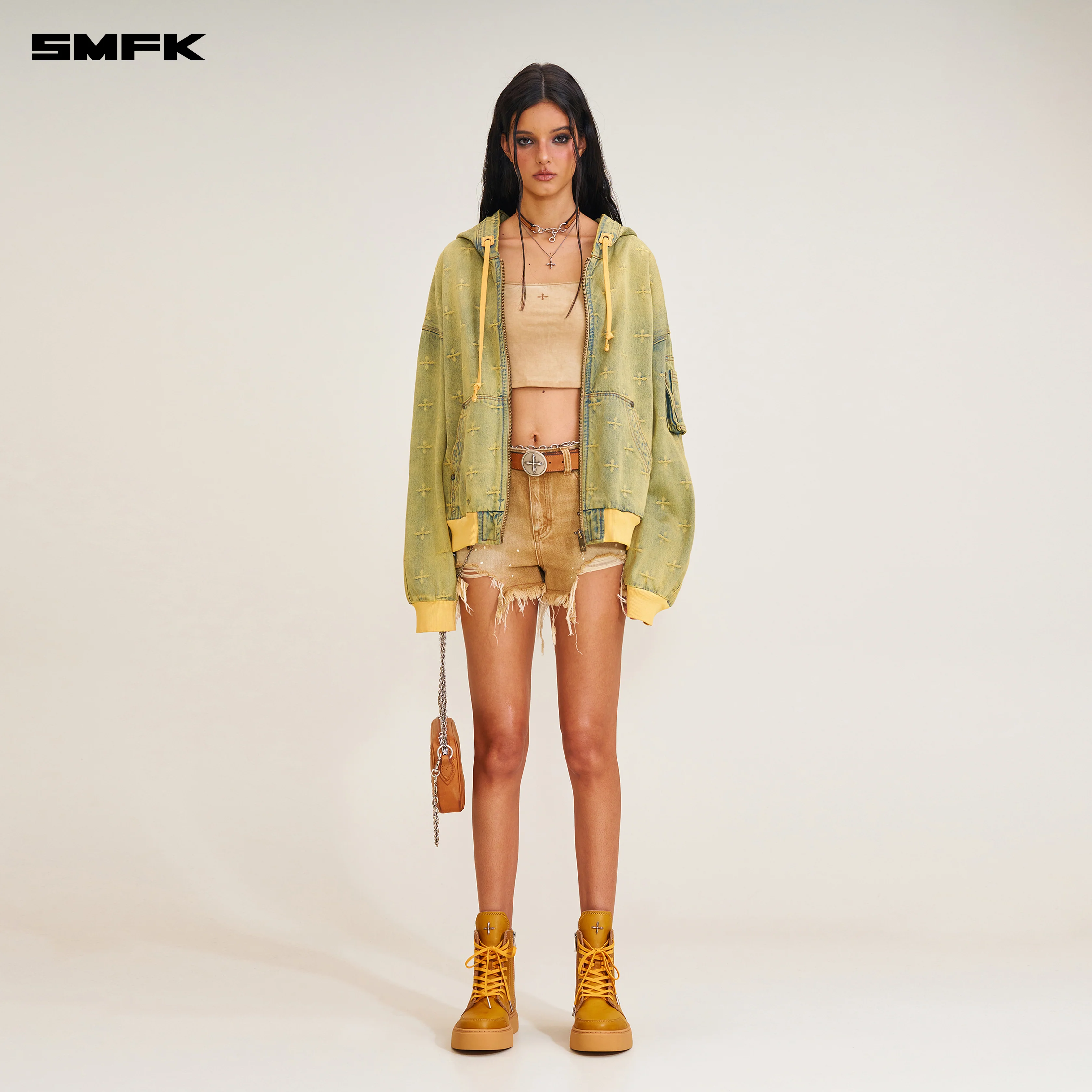 Ancient Myth Denim Oversized Hoodie Ancient Myth (Yellow) - Image 2