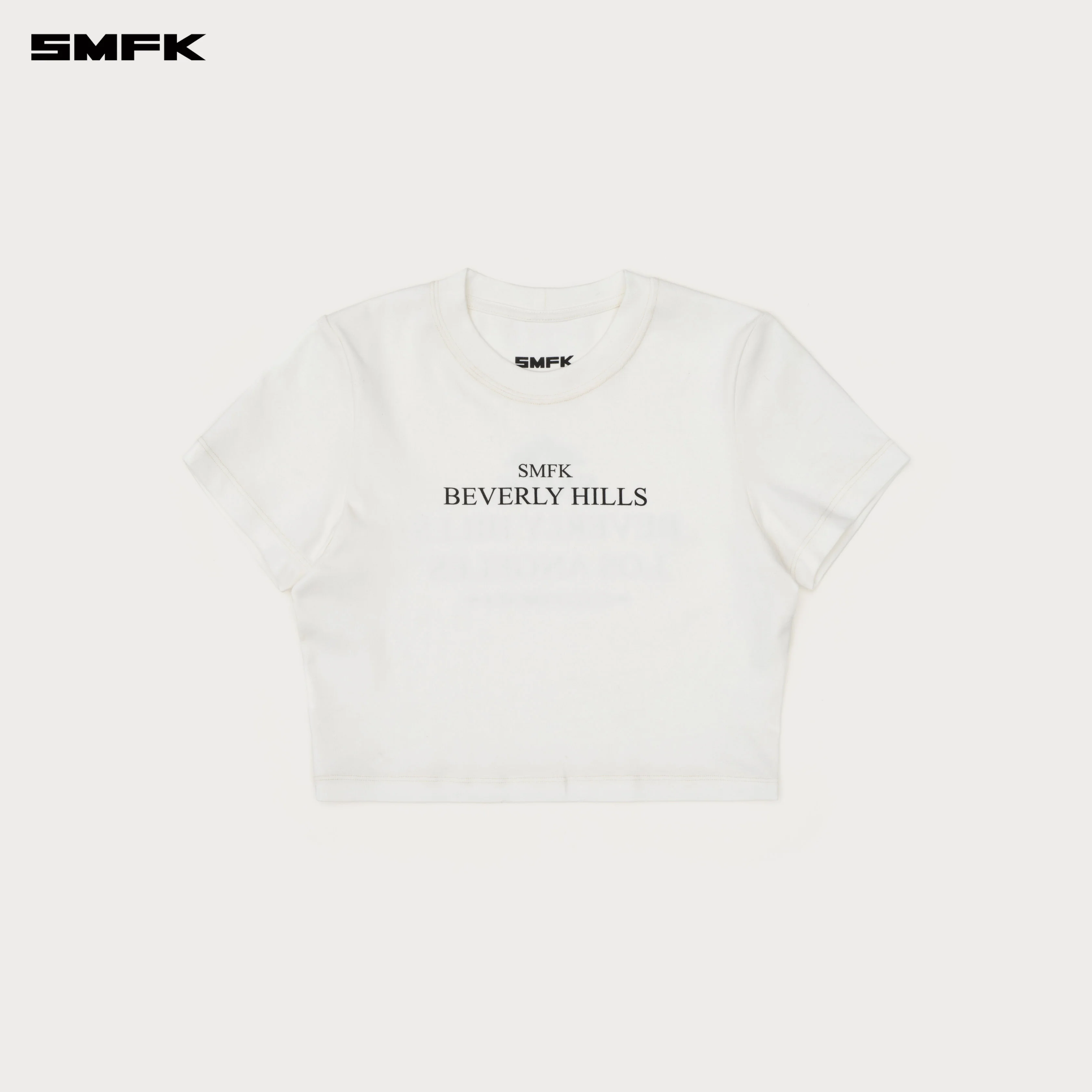 Compass Beverly Movie Subtitles Crop Tee Snowy Mountain White - Image 5