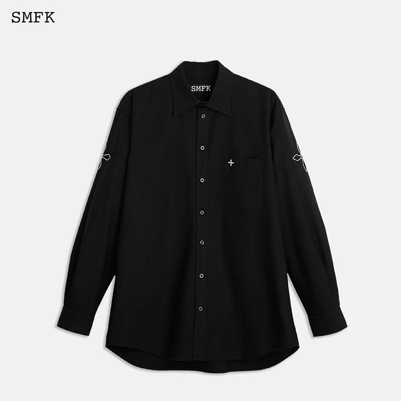 Compass Black Night Flower Classical Shirt - Image 5