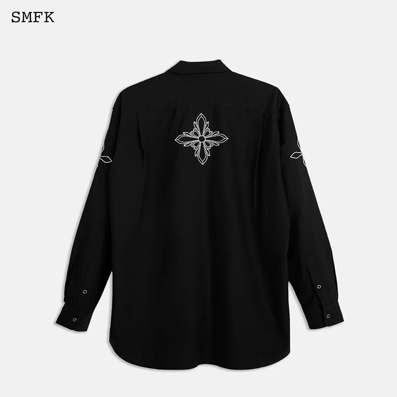 Compass Black Night Flower Classical Shirt - Image 6