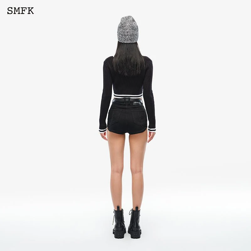Compass Classic Cashmere Short Sweater Black - Image 3