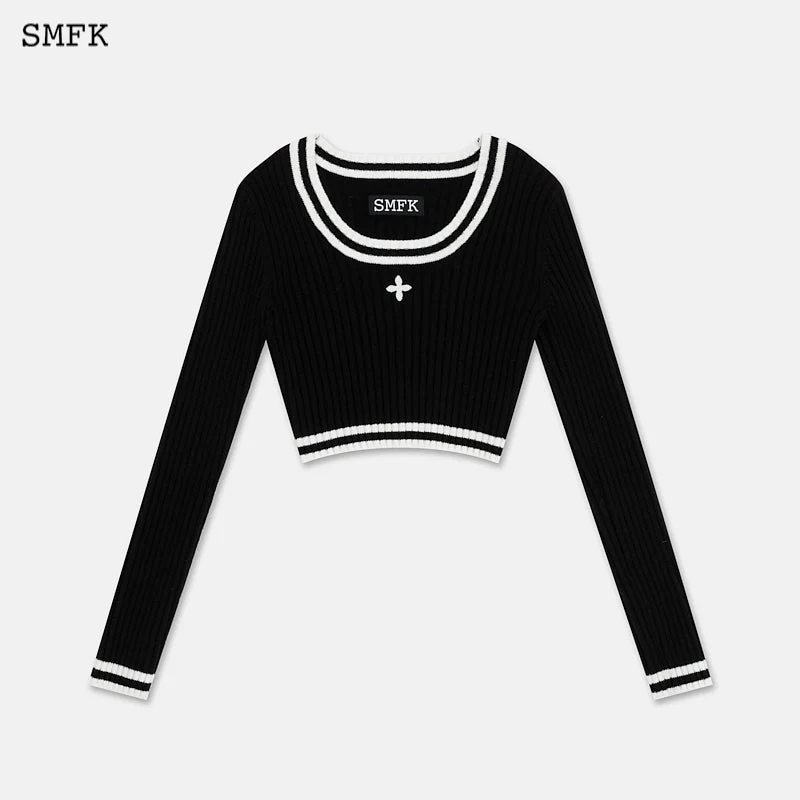 Compass Classic Cashmere Short Sweater Black - Image 4