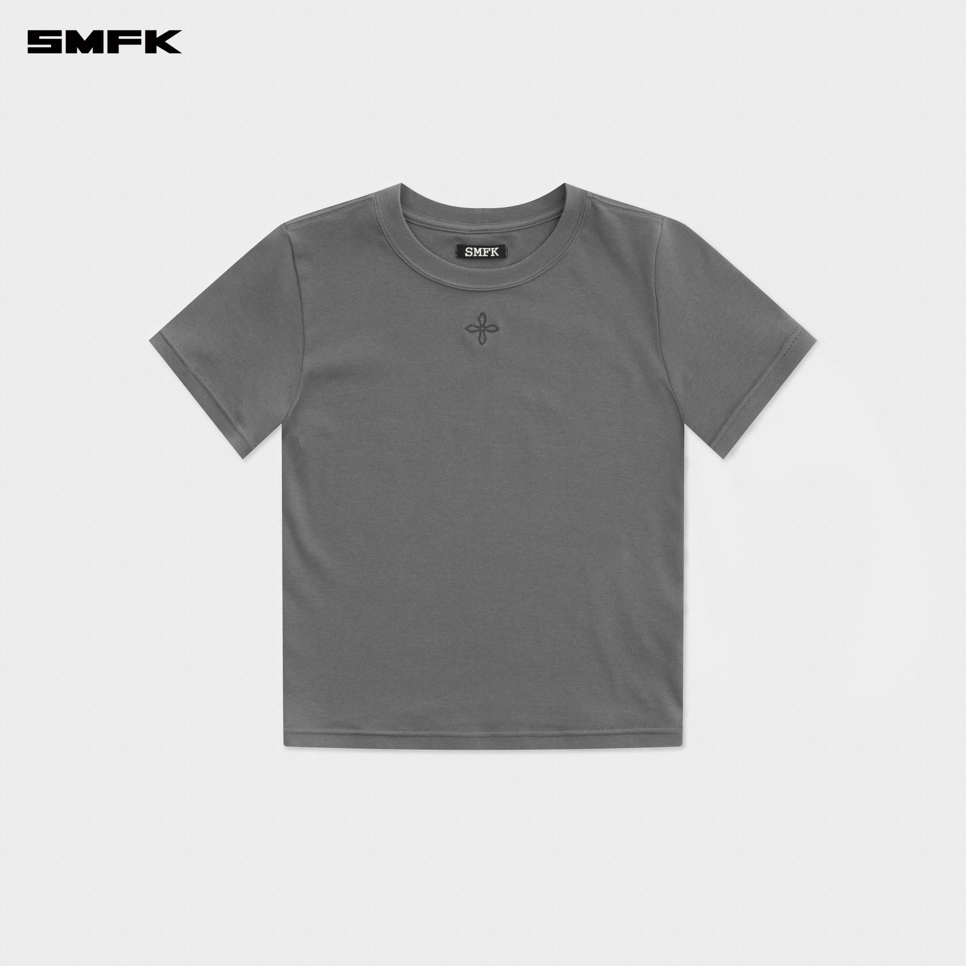Compass Classic Cross Chain Dark Gray Slim Fit Sports Tee - Image 5