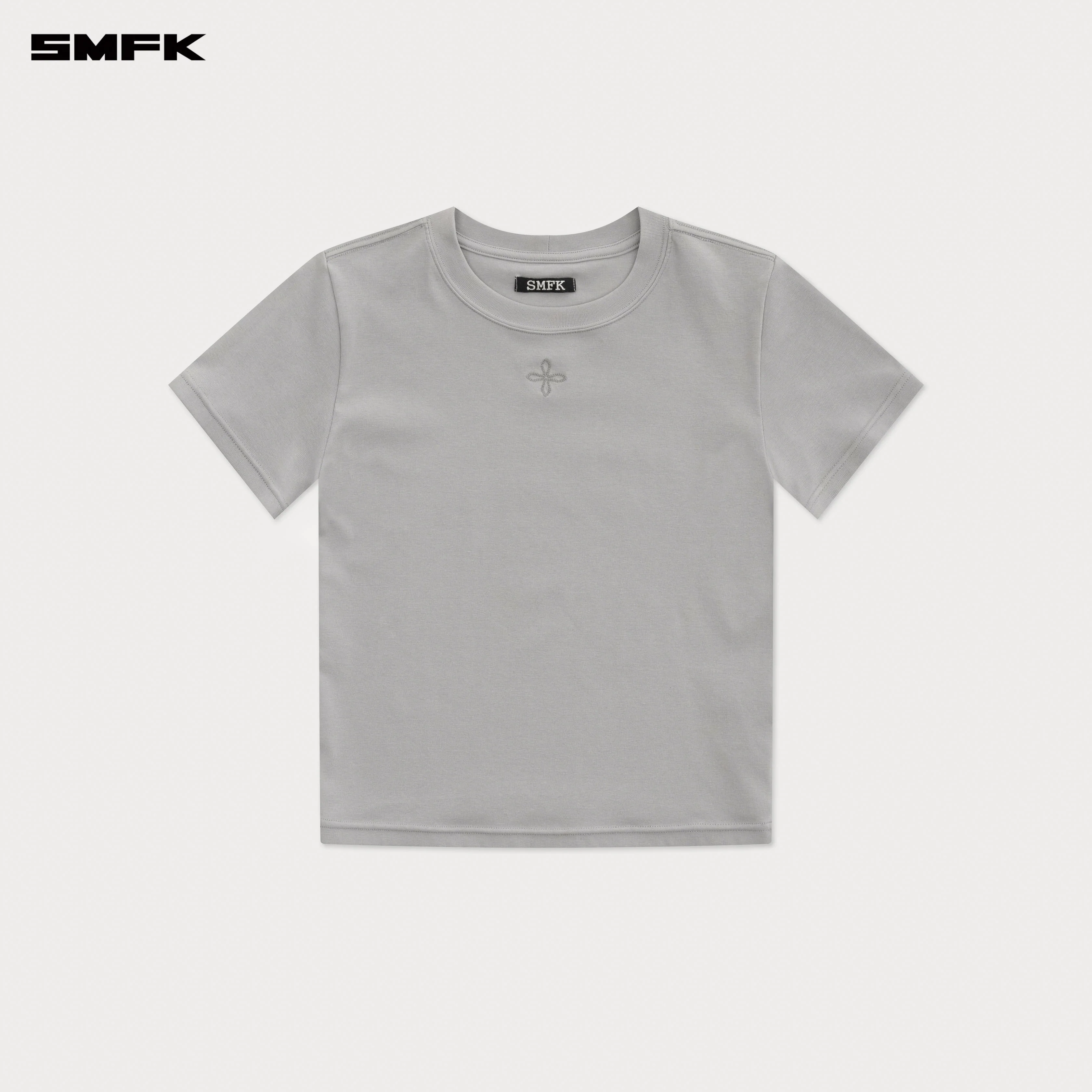 Compass Classic Cross Chain Gray Slim Fit Sports Tee - Image 5