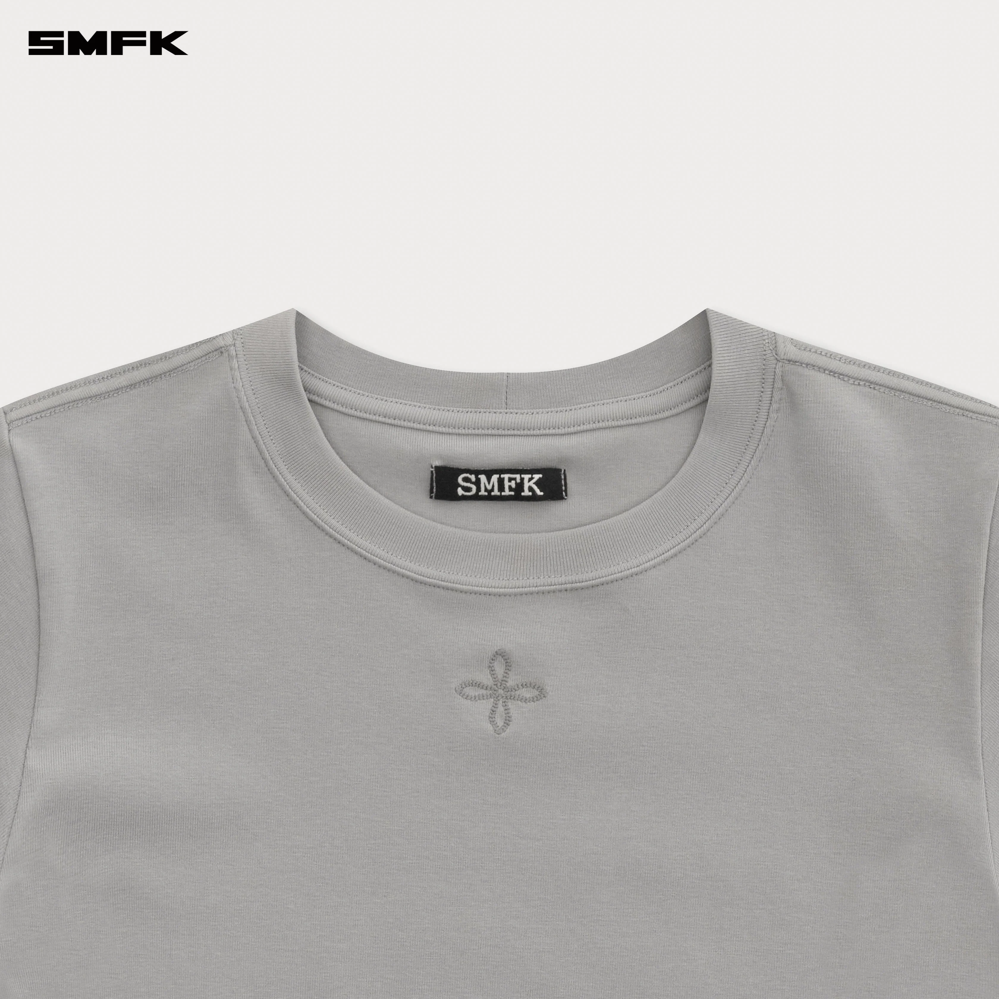 Compass Classic Cross Chain Gray Slim Fit Sports Tee - Image 7