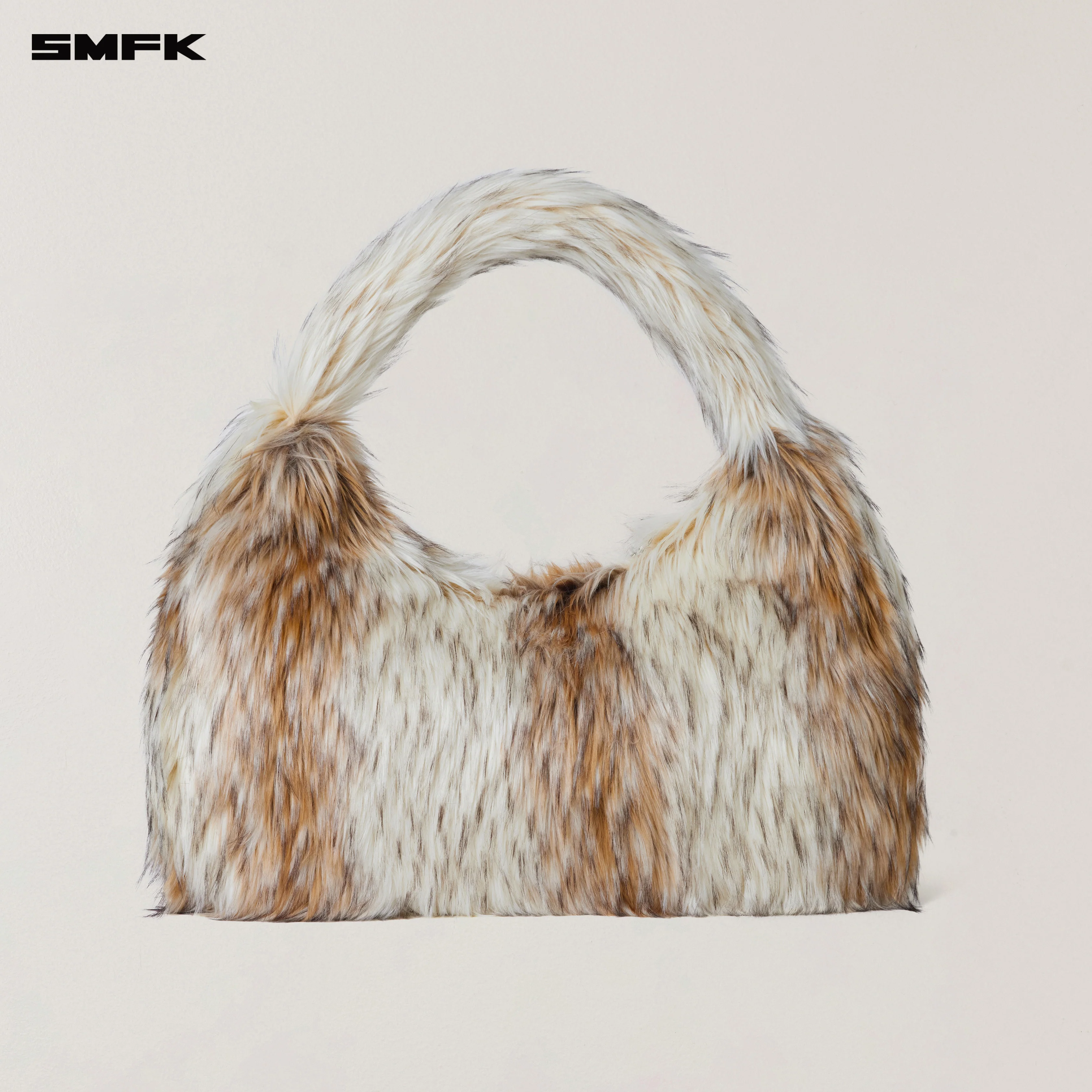 COMPASS COBBLE FURRY BAG/LARGE ARCTIC WOLF WHITE - Image 3