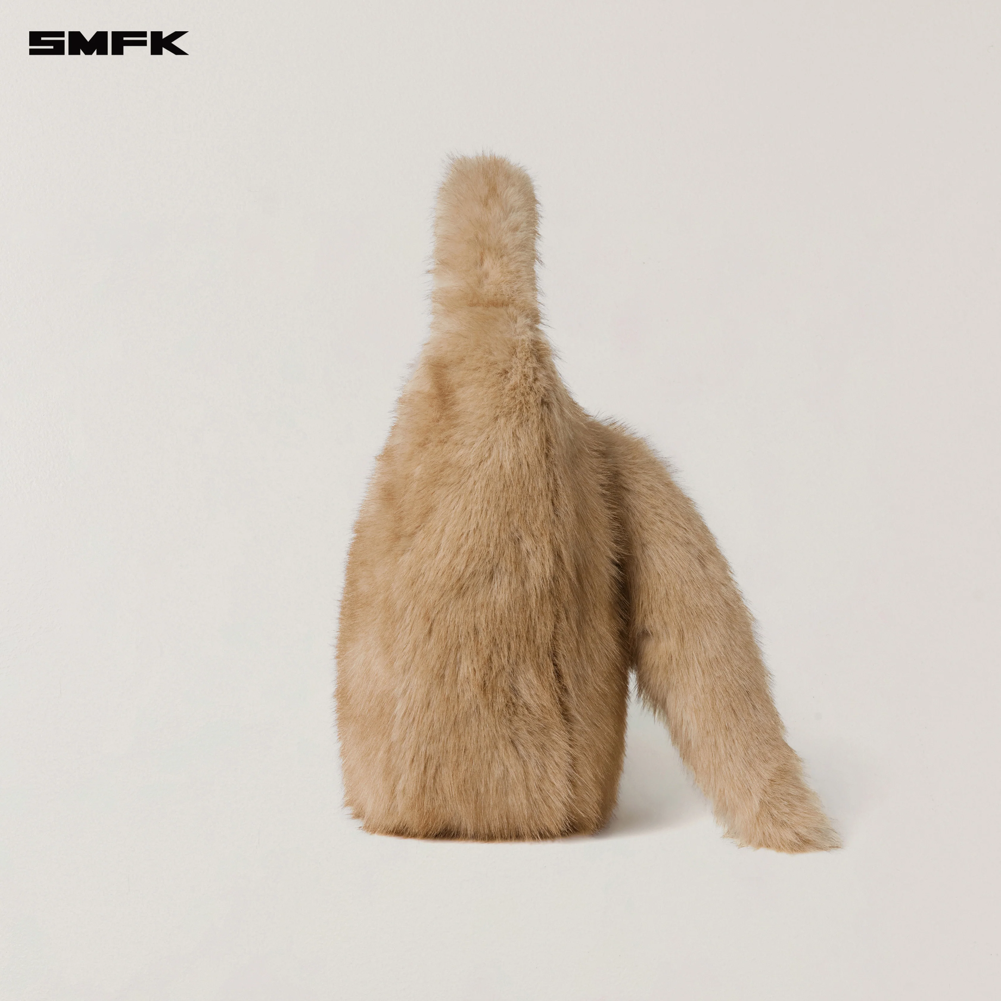 COMPASS COBBLE FURRY BAG/LARGE SAND - Image 2