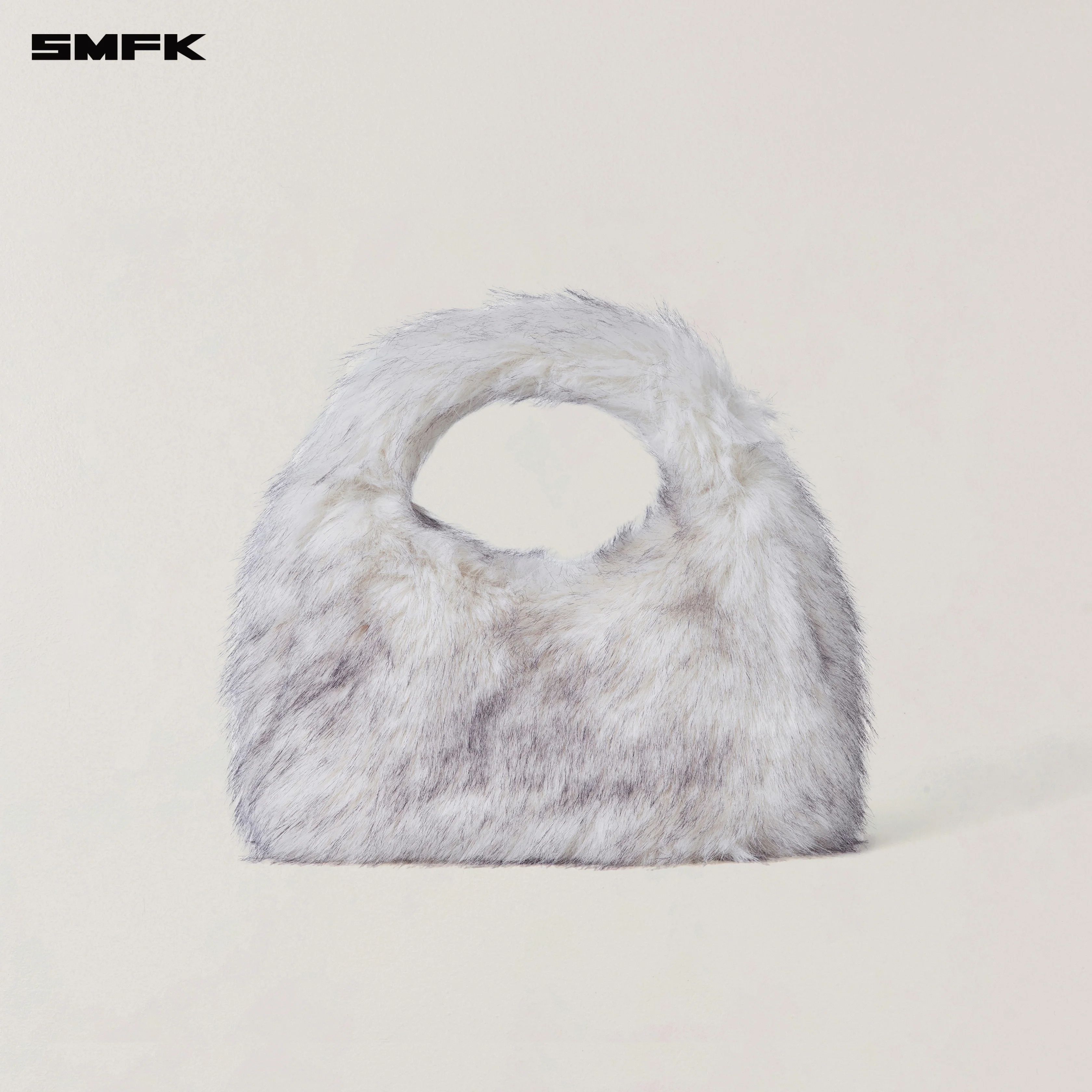 COMPASS COBBLE FURRY BAG/SMALL ARCTIC FOX WHITE - Image 3