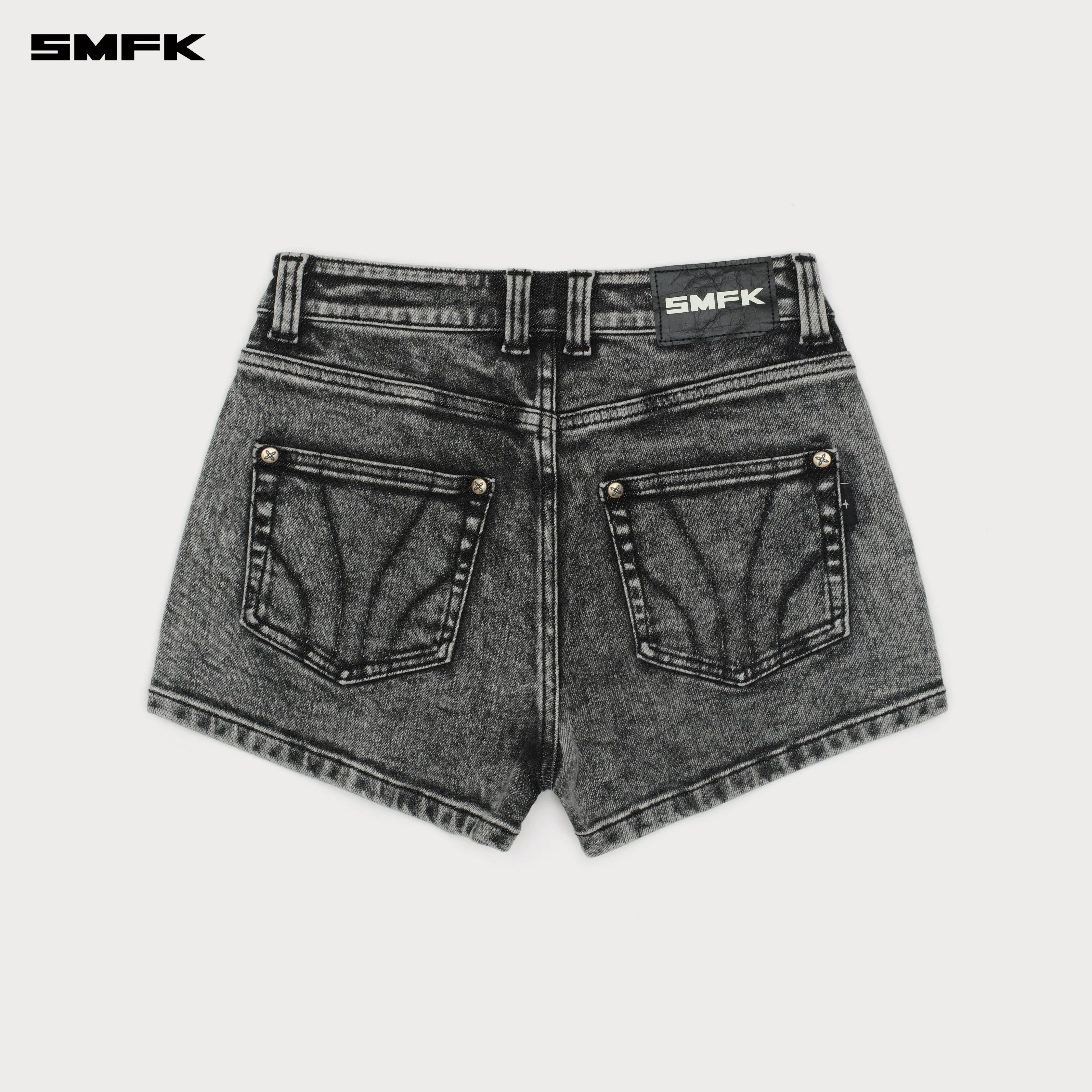COMPASS DANCER Classic Denim Shorts Gray - Image 8