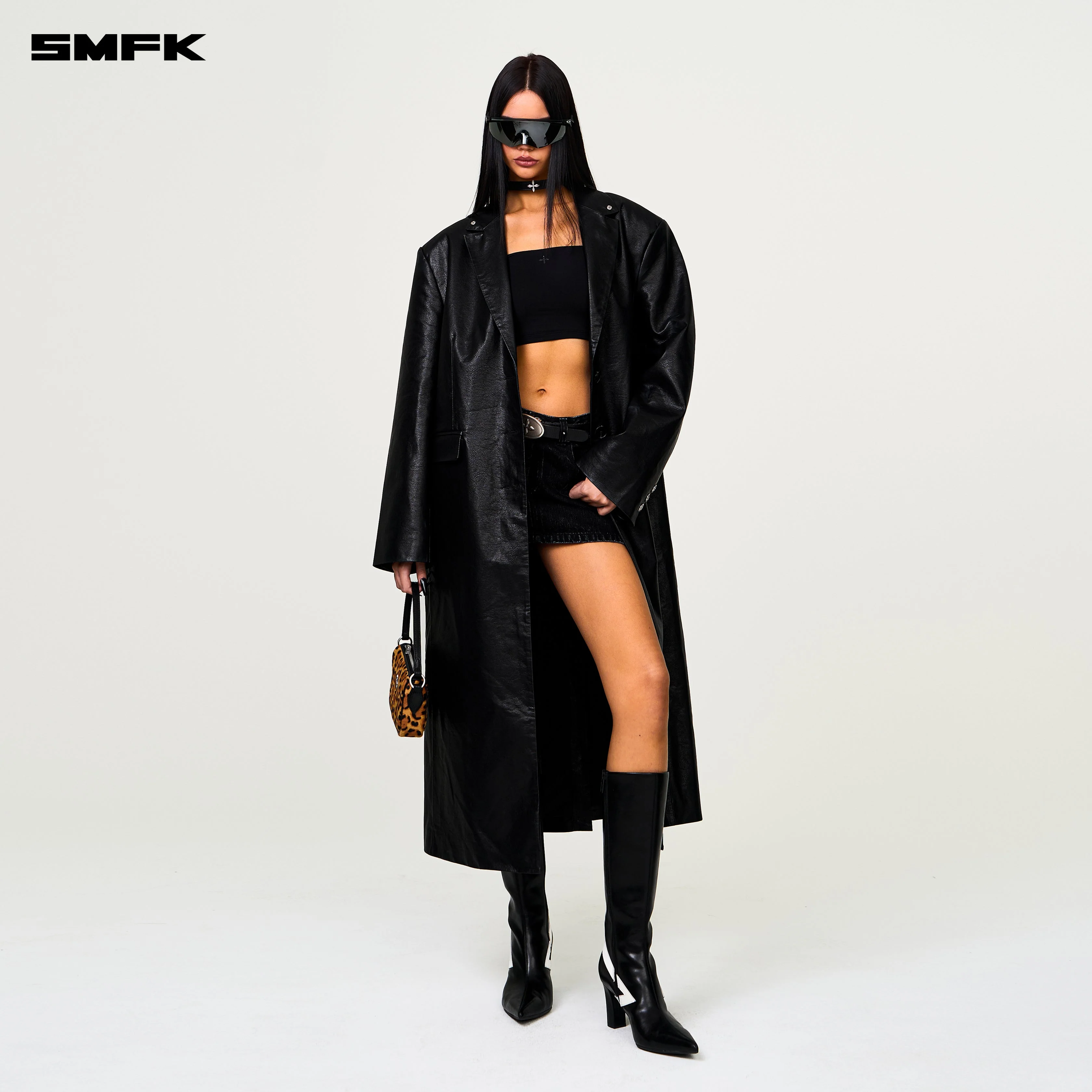 Compass Designer Cyber Trench Coat - Image 4