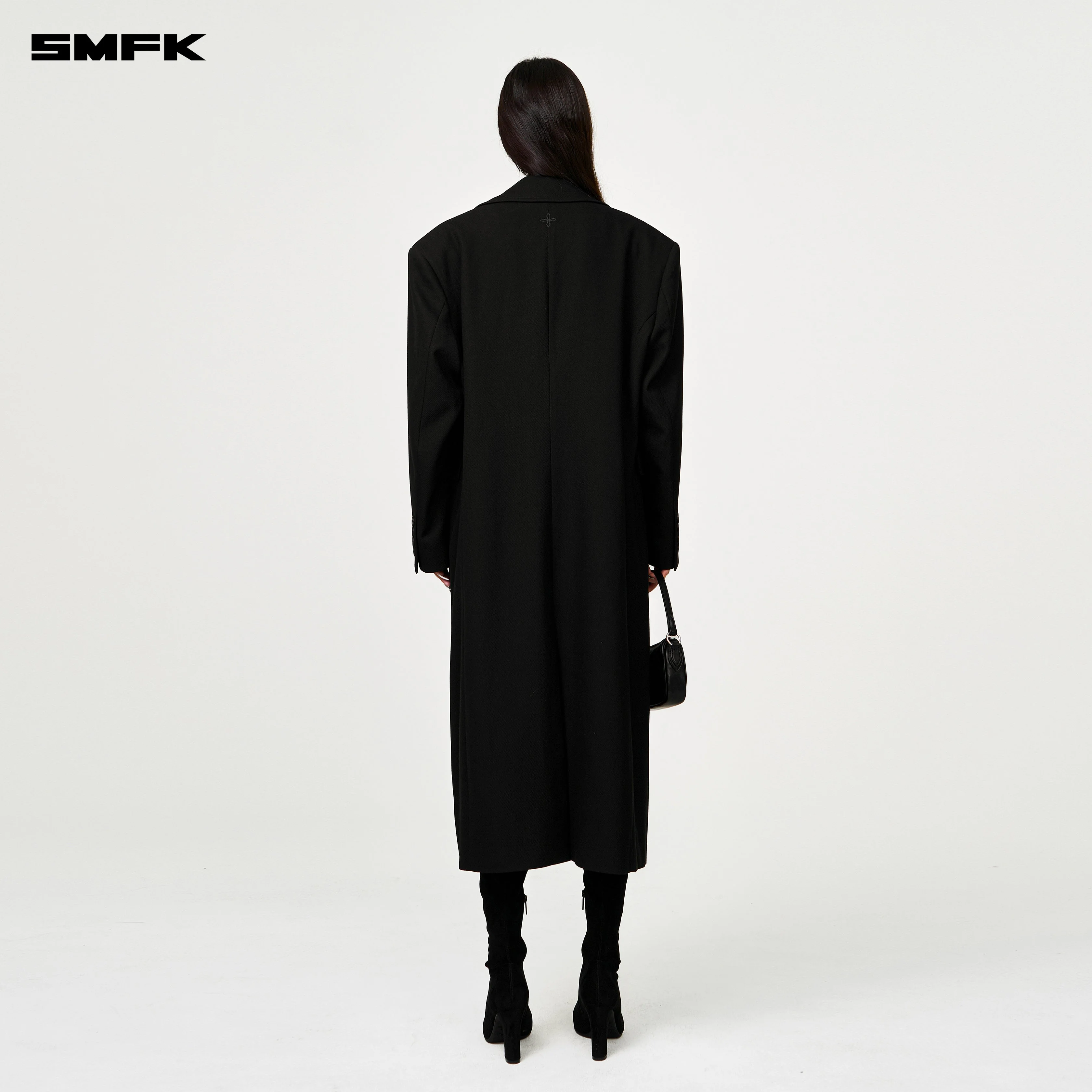 Compass Designer Midnight Trench Coat - Image 3