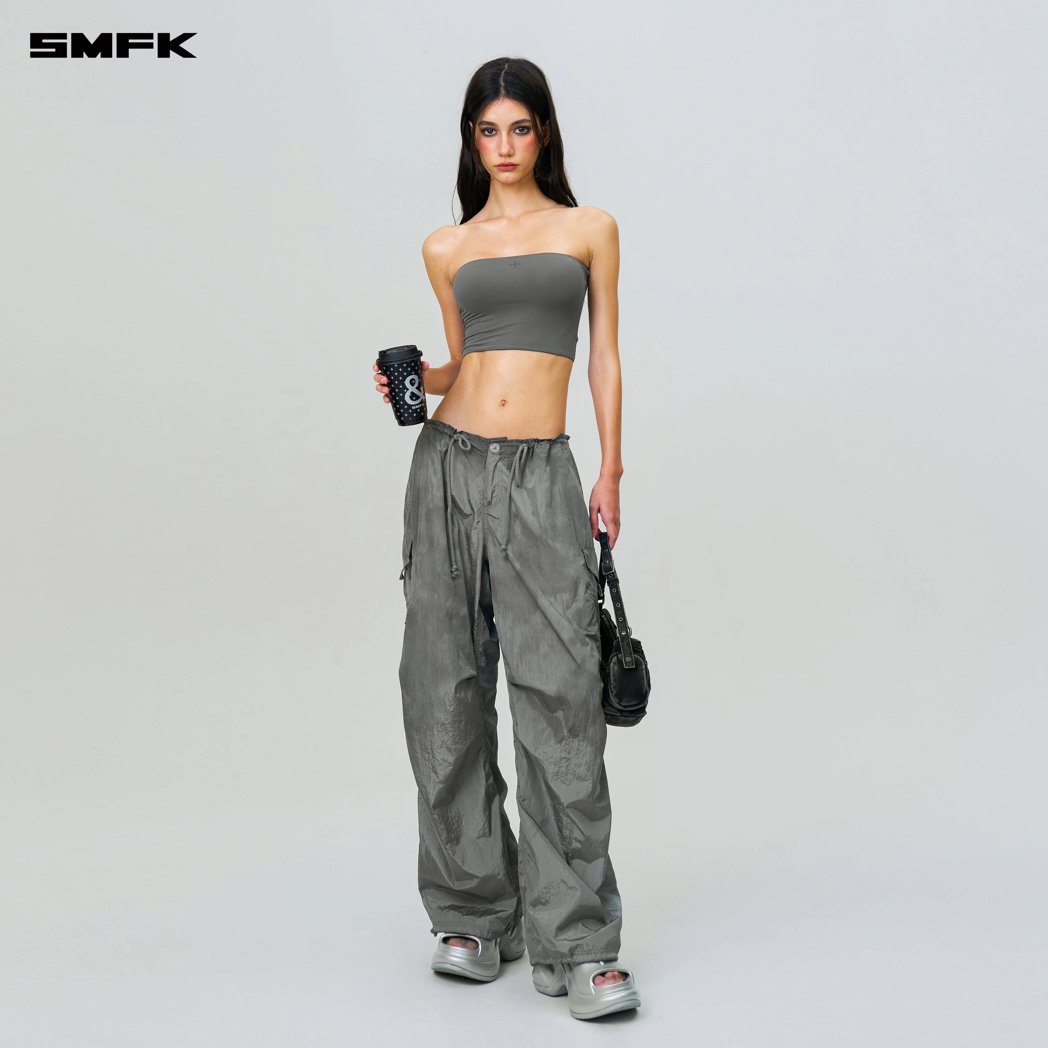 Compass Hug Skin Tube Top Dark Gray - Image 4