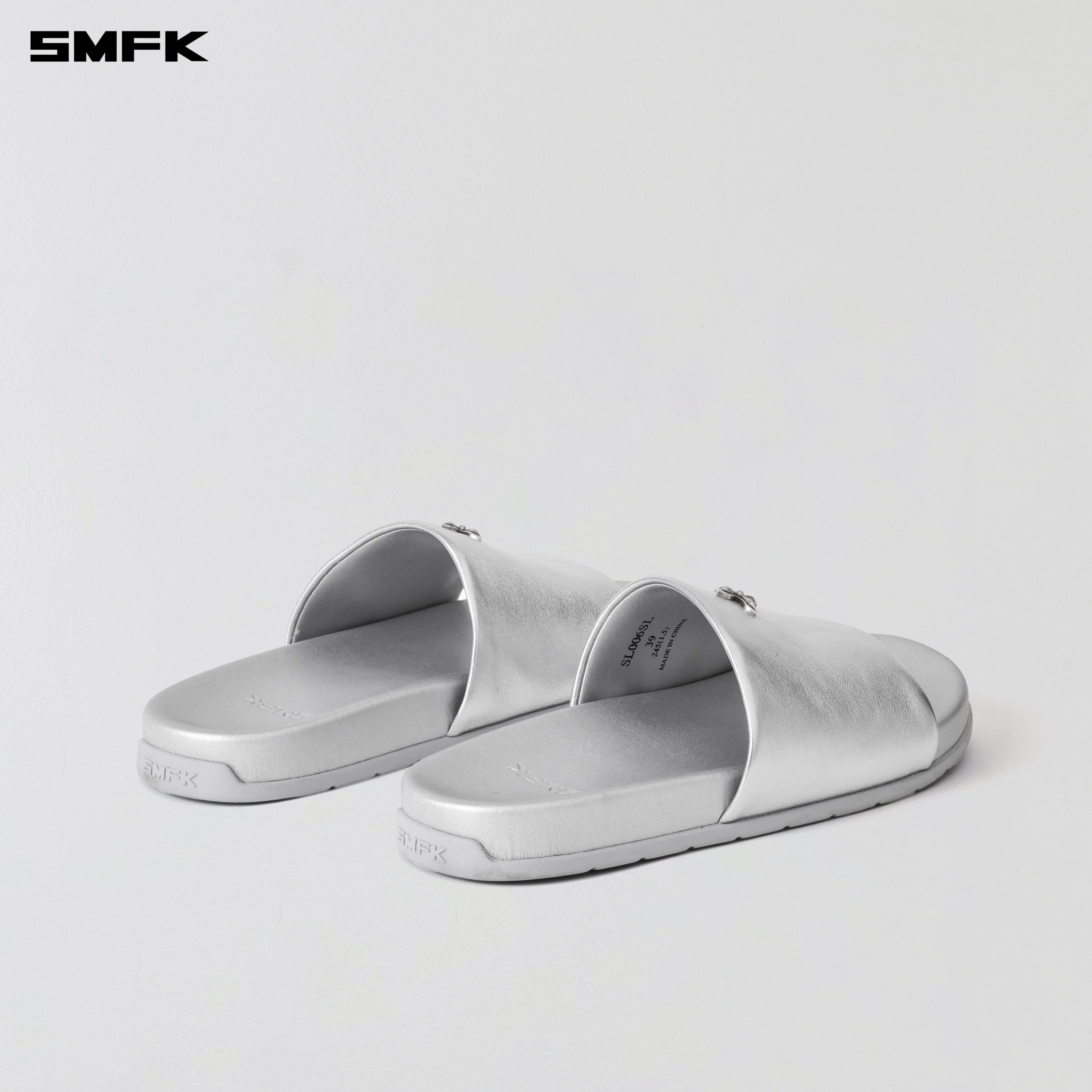 COMPASS MODE-F LEATHER SLIPPER GALAXY SILVER - Image 6