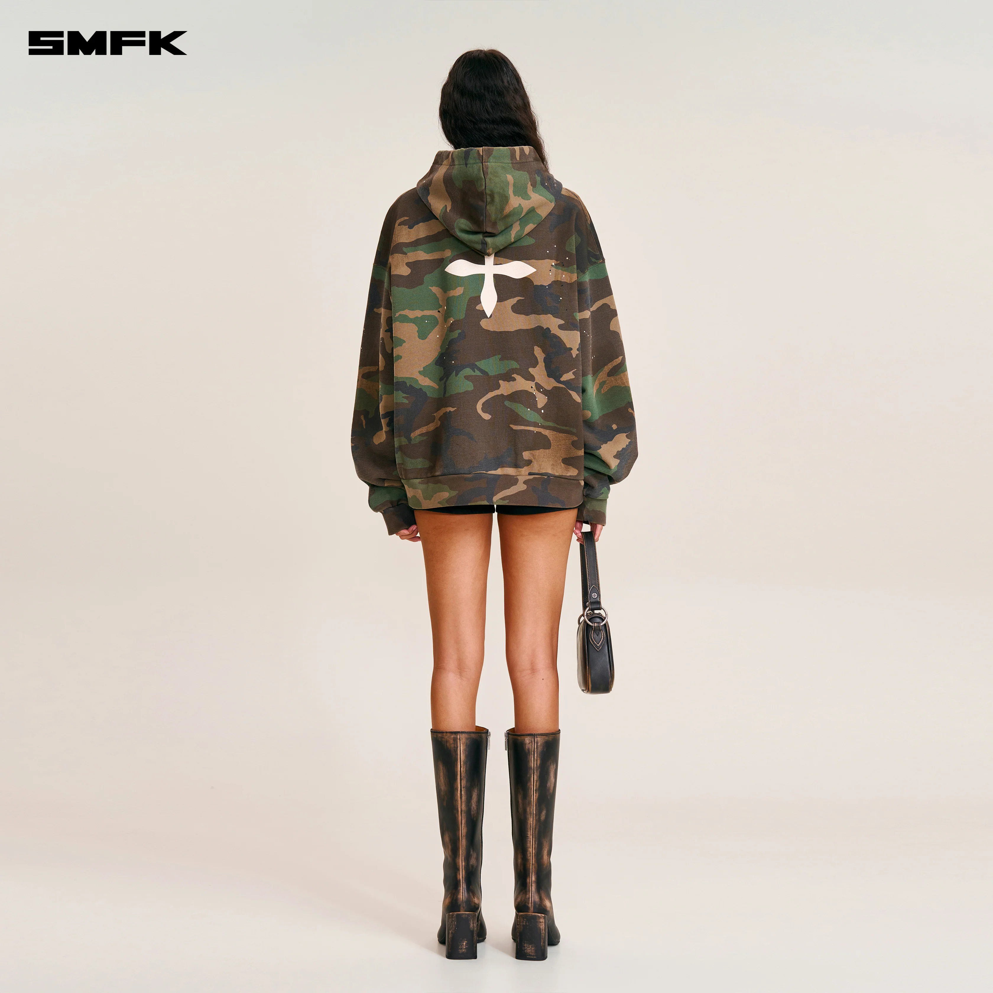 COMPASS MODE LOOSE CAMO HOODIE ARMY GREEN CAMOUFLAGE - Image 3