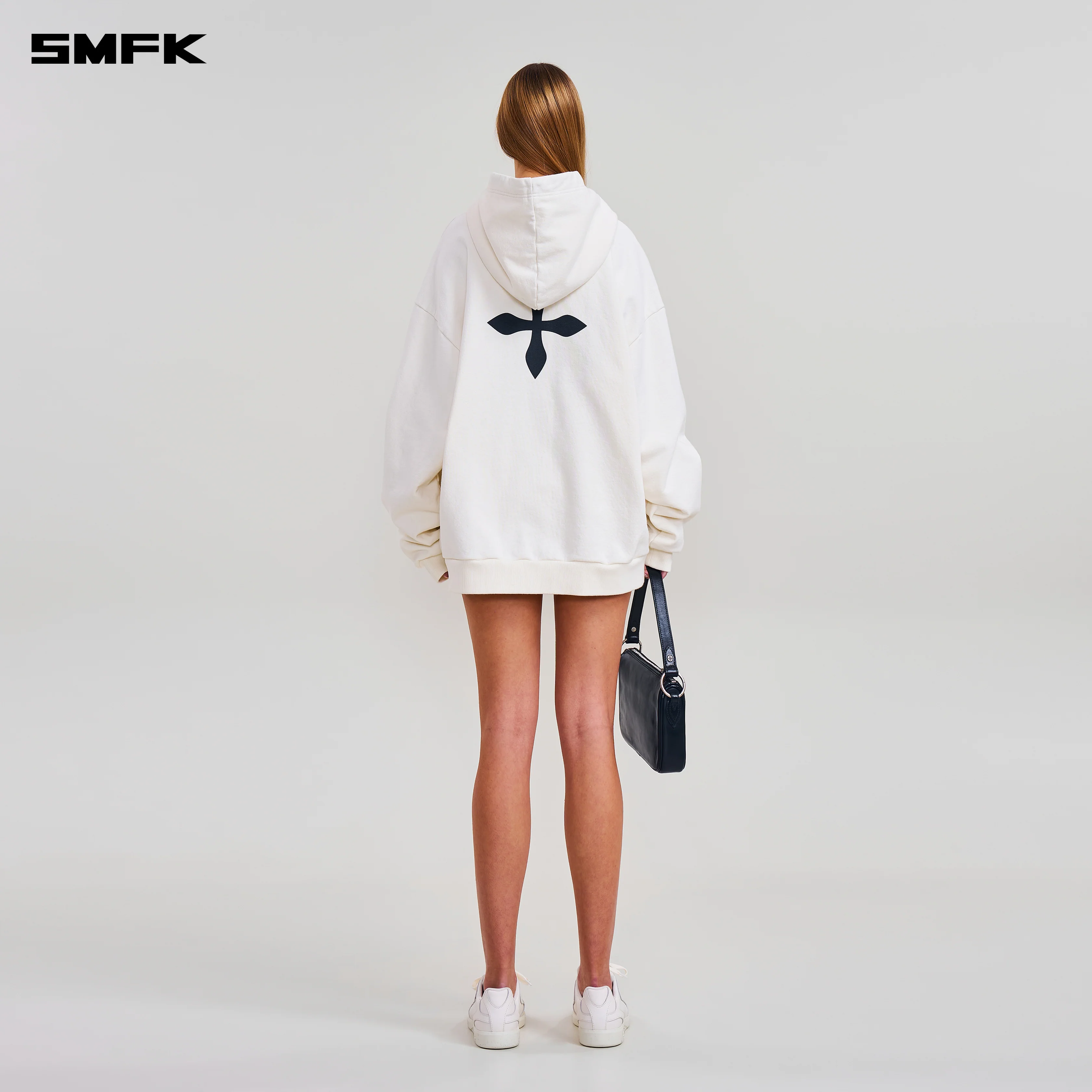 COMPASS MODE LOOSE HOODIE SNOW MOUNTAIN WHITE - Image 3