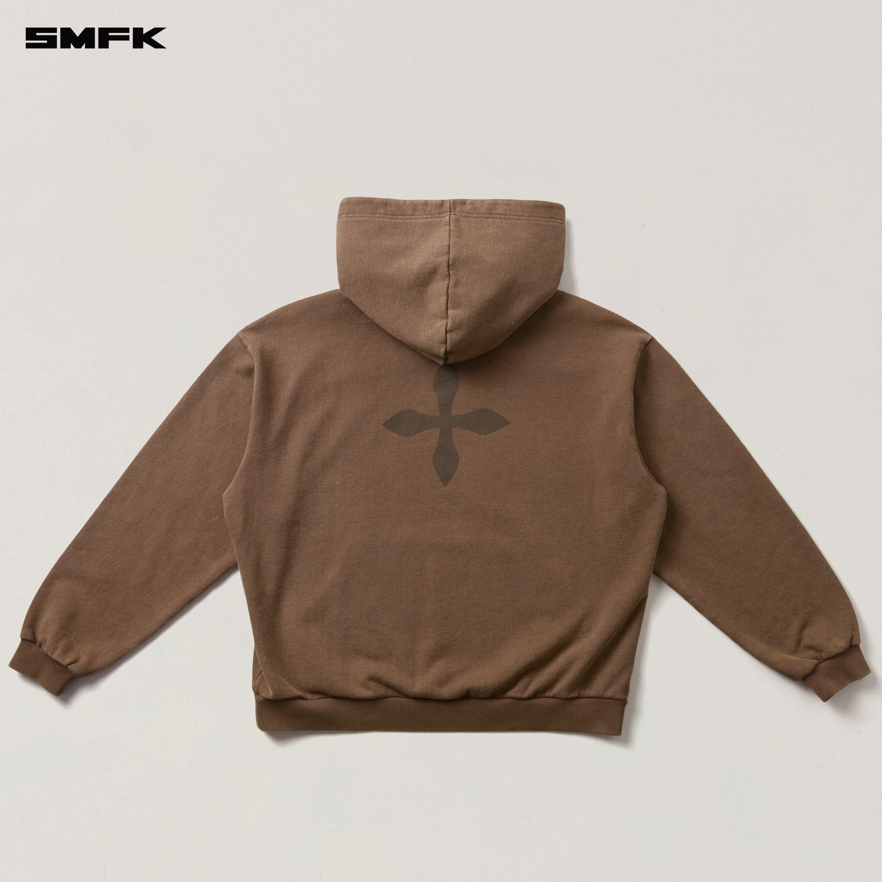 COMPASS MODE LOOSE HOODIE WILD HORSE BROWN - Image 6