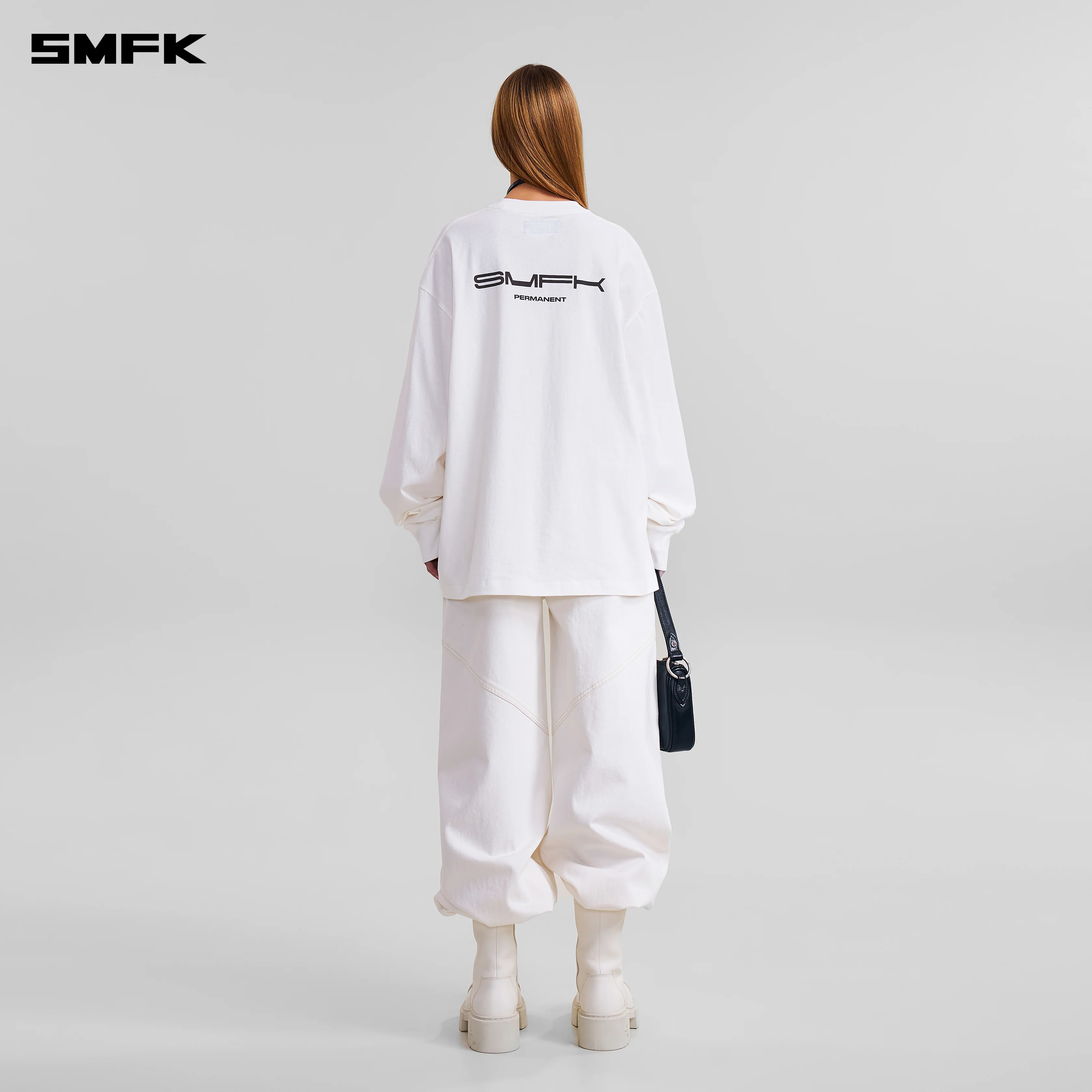 COMPASS MODE MASSIVE PULLOVER-PERMANENT/COTTON CLOUD WHITE - Image 3