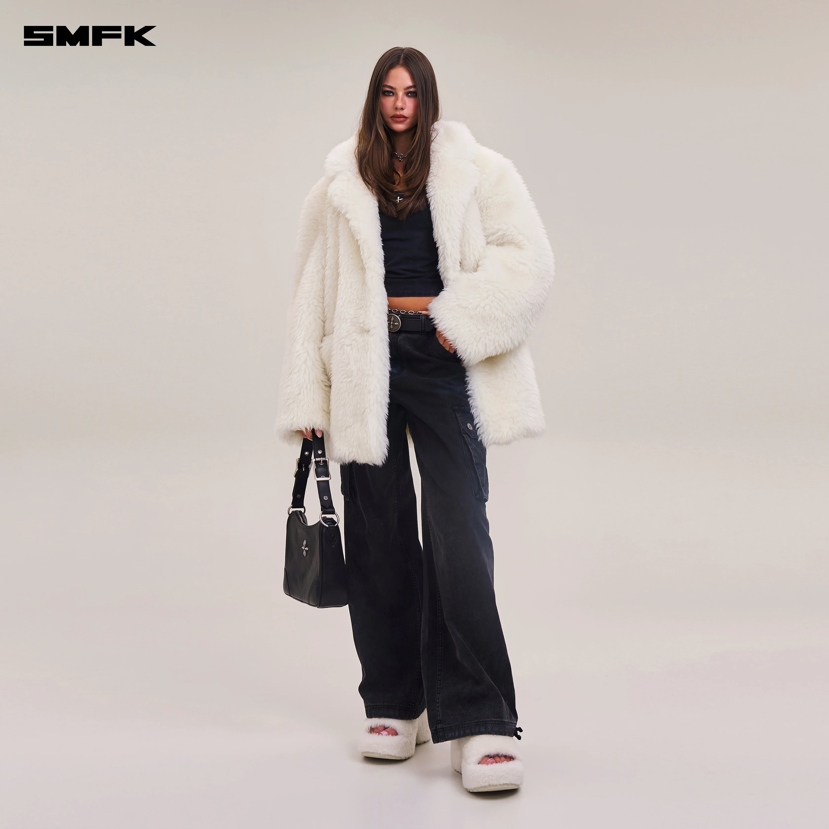 COMPASS MODE RAW WOOL LOOSE SUIT WOOL WHITE - Image 4