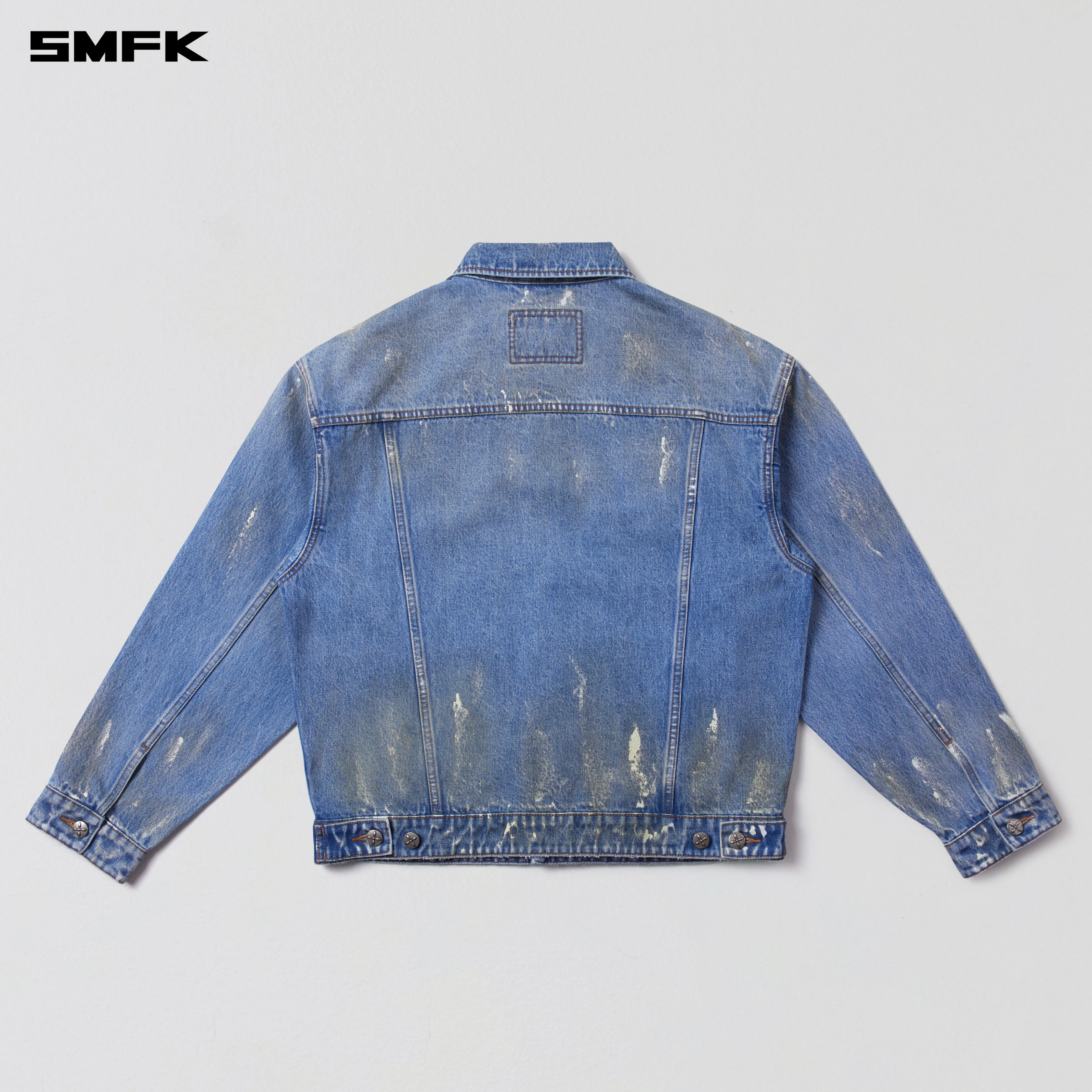 COMPASS MODE TIDE LOOSE DENIM JACKET MARINE BLUE - Image 6
