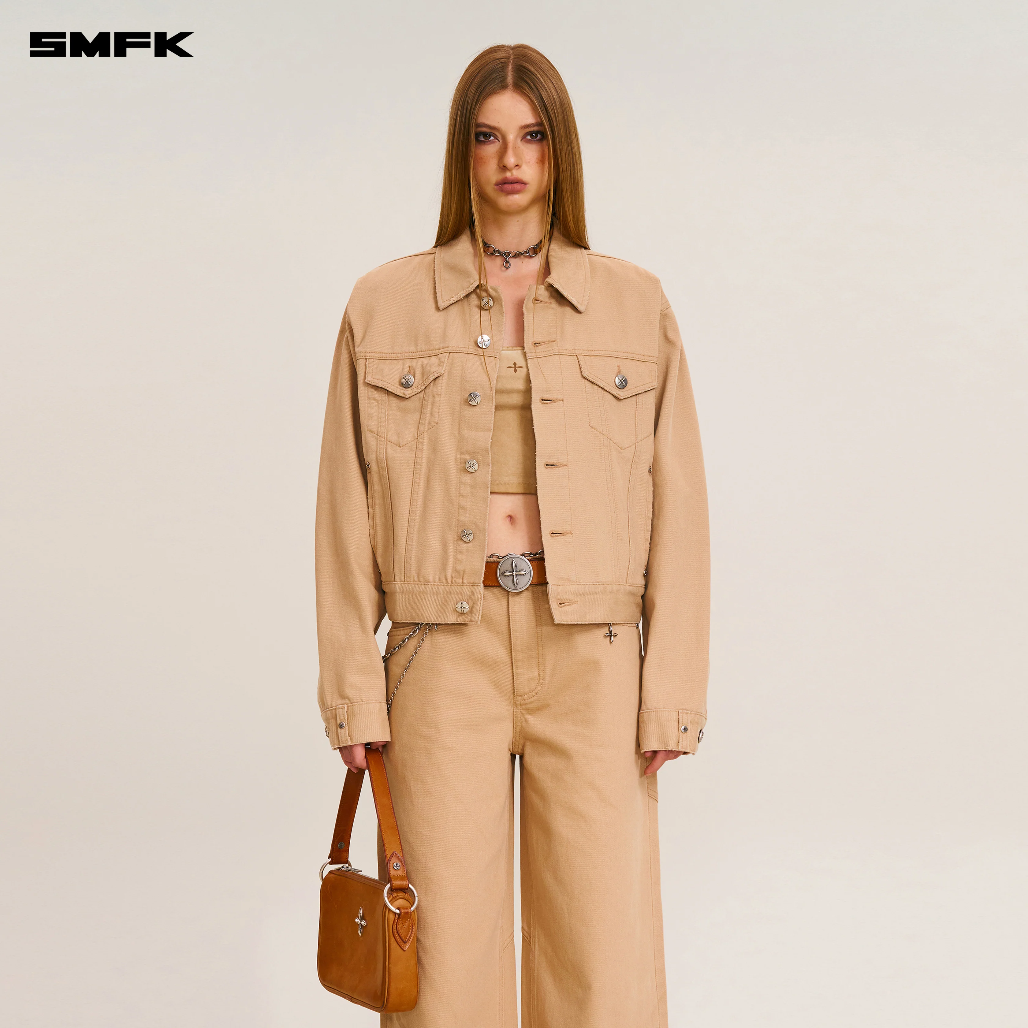 COMPASS MODE TOWER DENIM PANTS SAND - Image 2