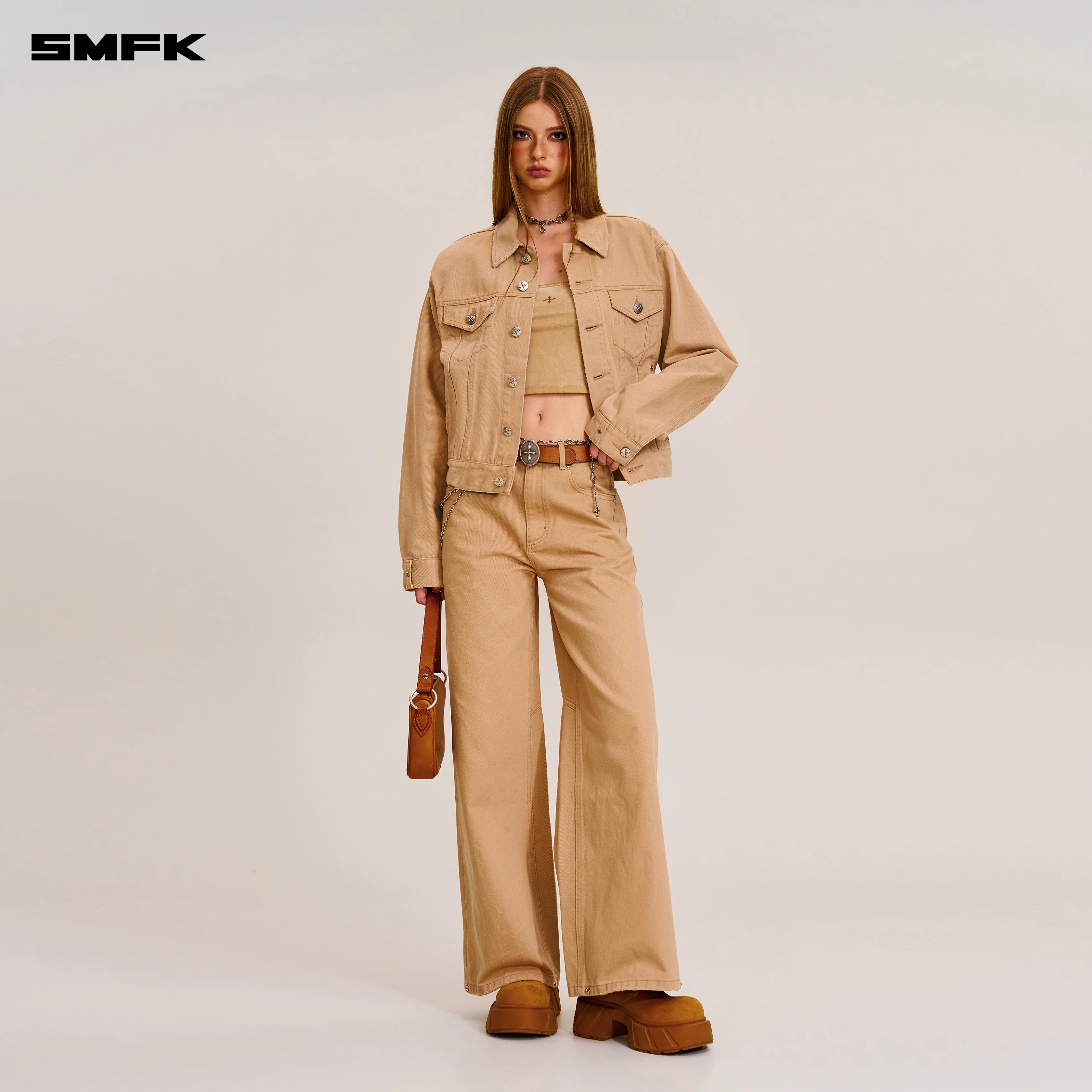 COMPASS MODE TOWER DENIM PANTS SAND - Image 5