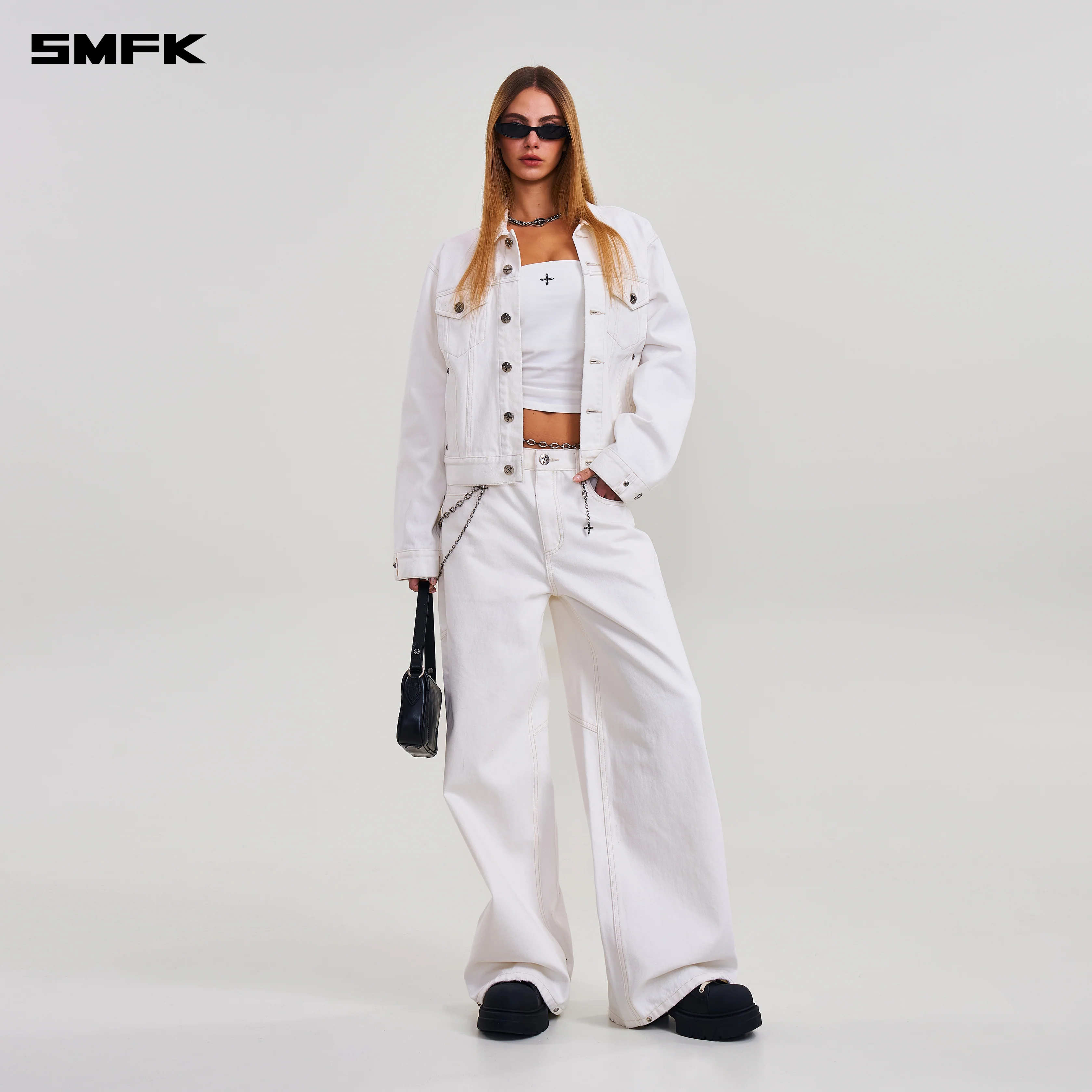 COMPASS MODE TOWER DENIM PANTS SNOW MOUNTAIN WHITE - Image 4