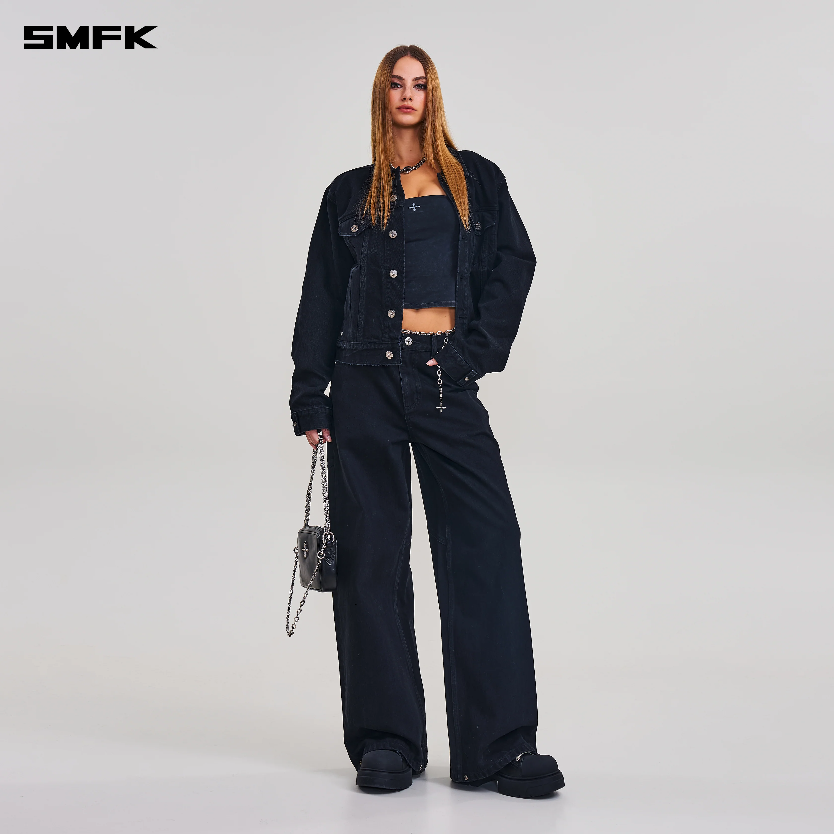 COMPASS MODE TOWER DENIM PANTS WILD BLACK - Image 4