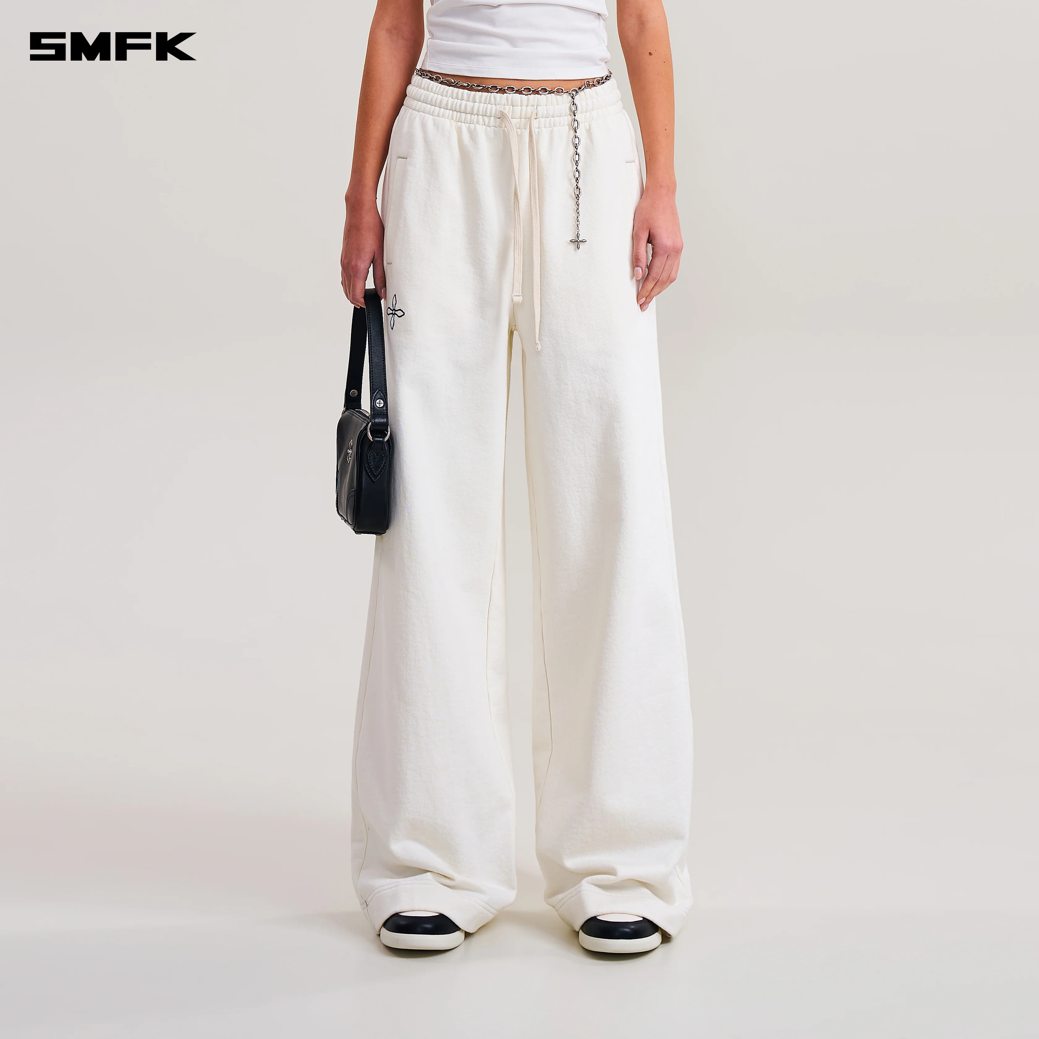 COMPASS MODE TOWER LOOSE SPORTS PANTS SNOW MOUNTAIN WHITE - Image 2