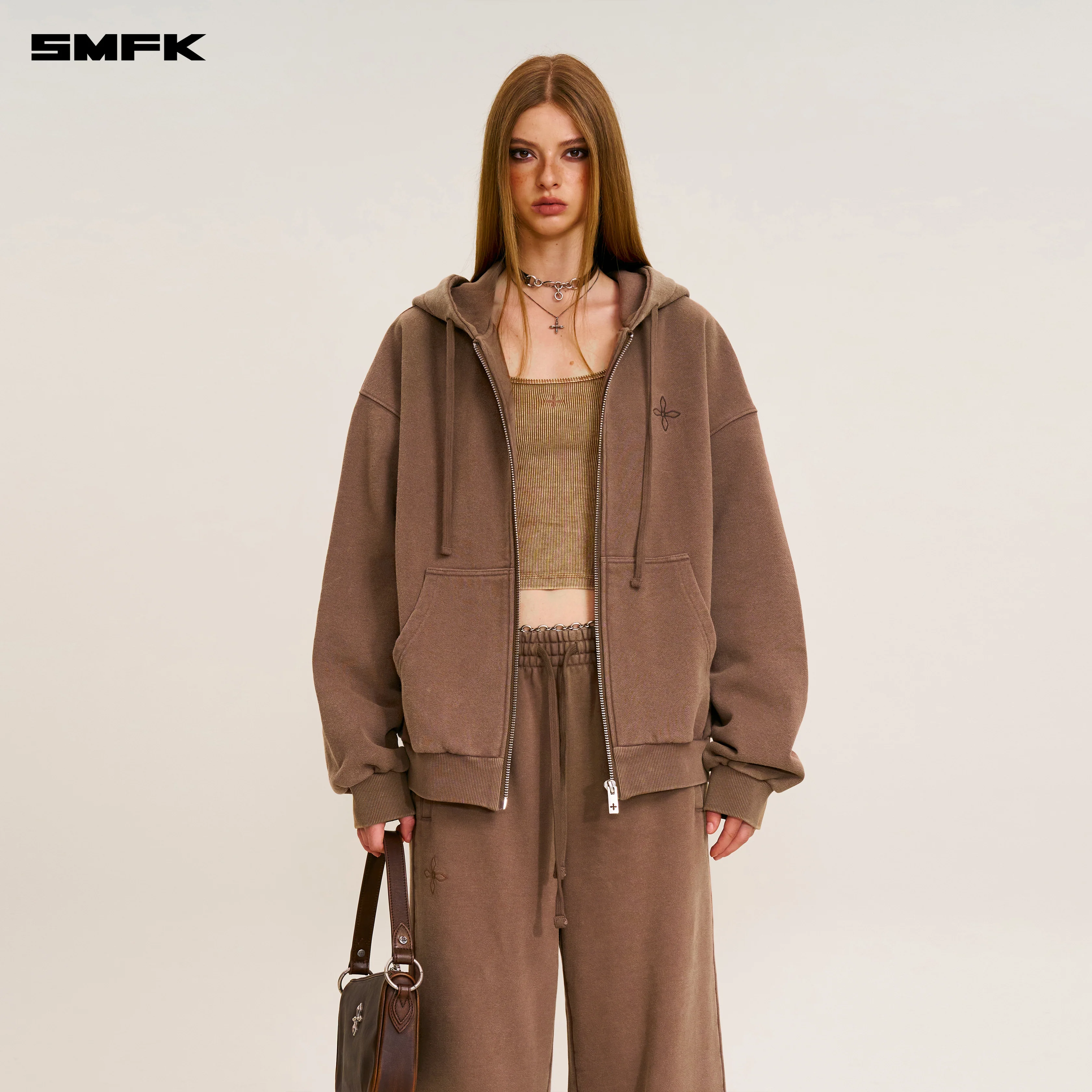 COMPASS MODE TOWER LOOSE SPORTS PANTS WILD HORSE BROWN - Image 2