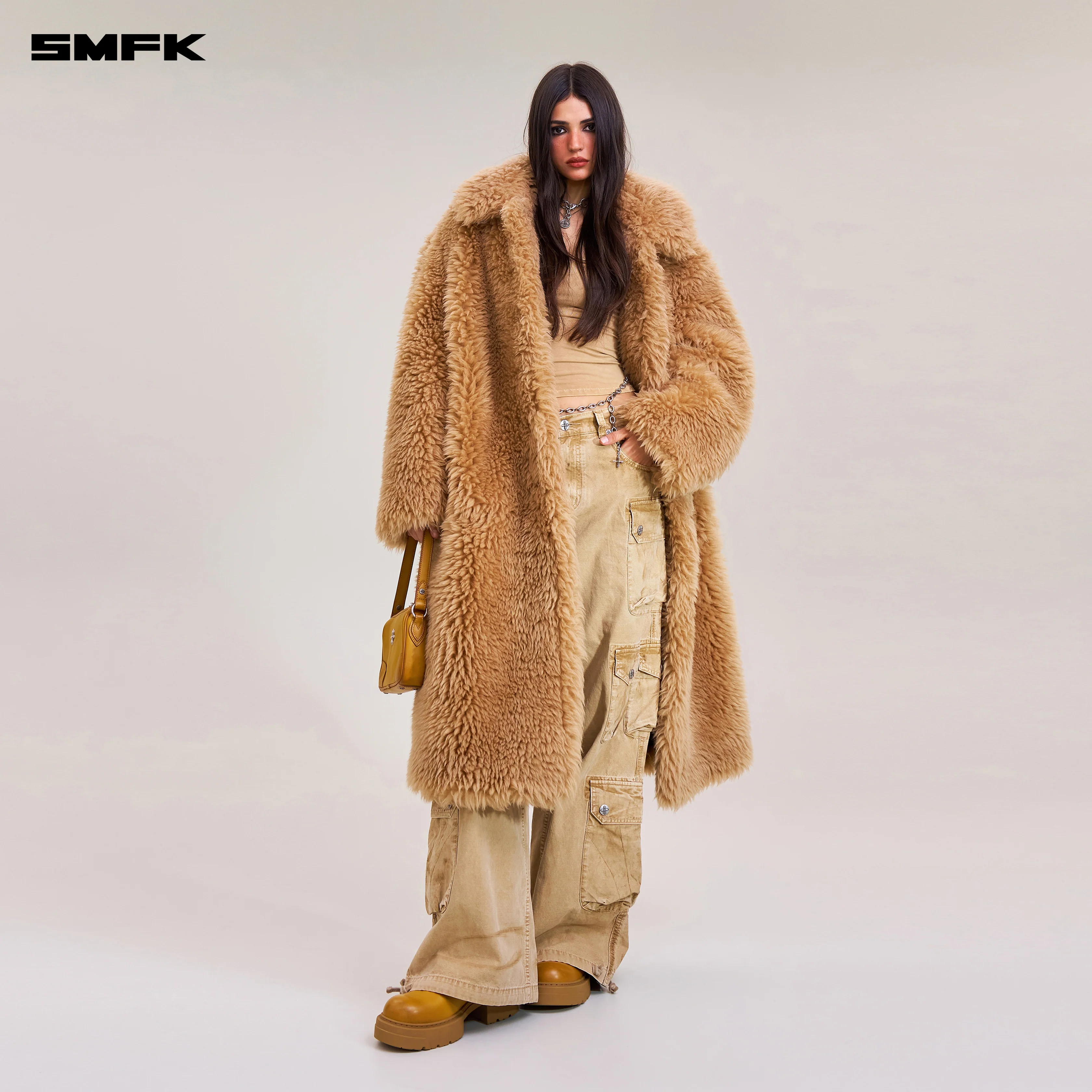 COMPASS MODE WASTEDLAND POWER WOOL OVERCOAT GRASSLAND BROWN - Image 4