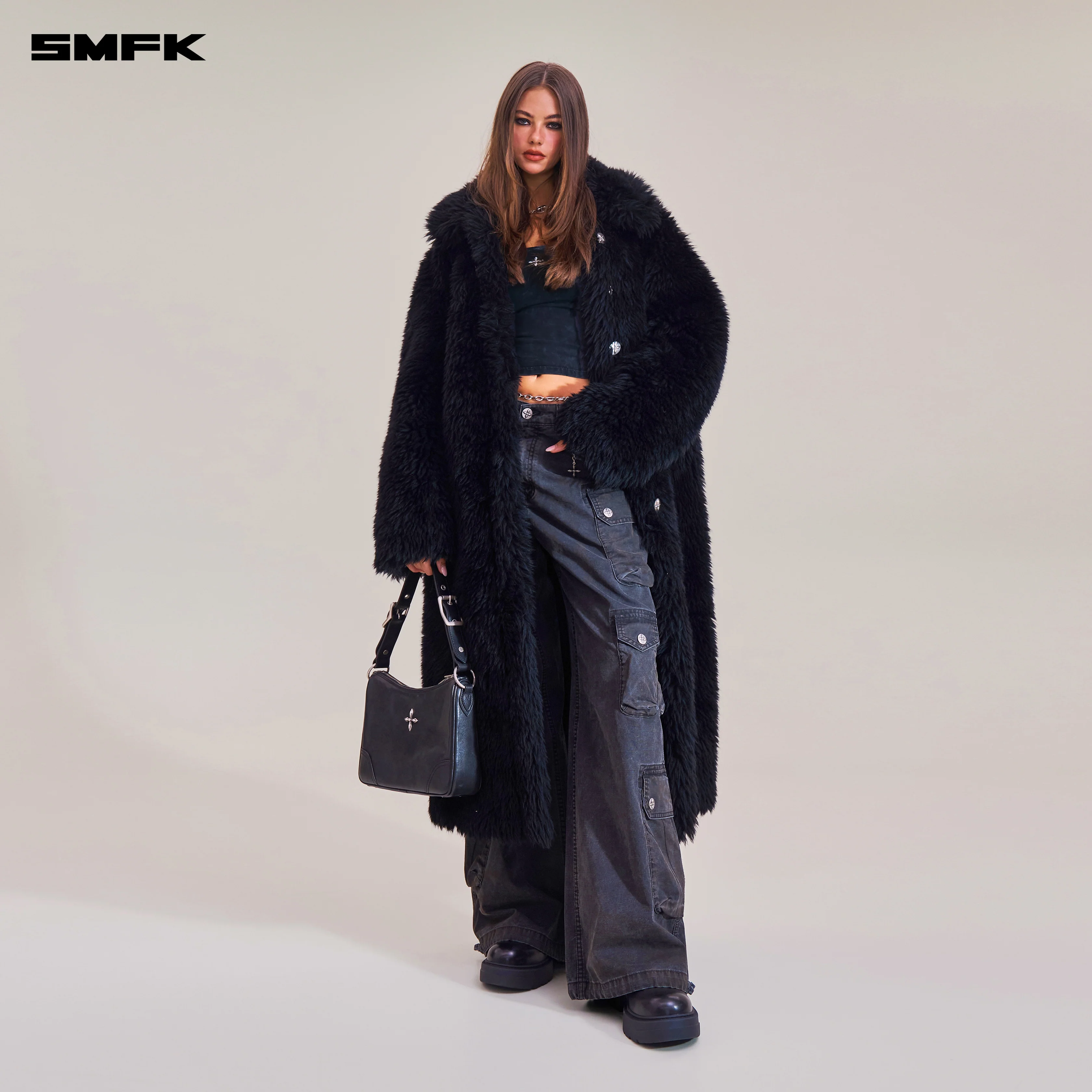 COMPASS MODE WASTEDLAND POWER WOOL OVERCOAT WILD BLACK - Image 4