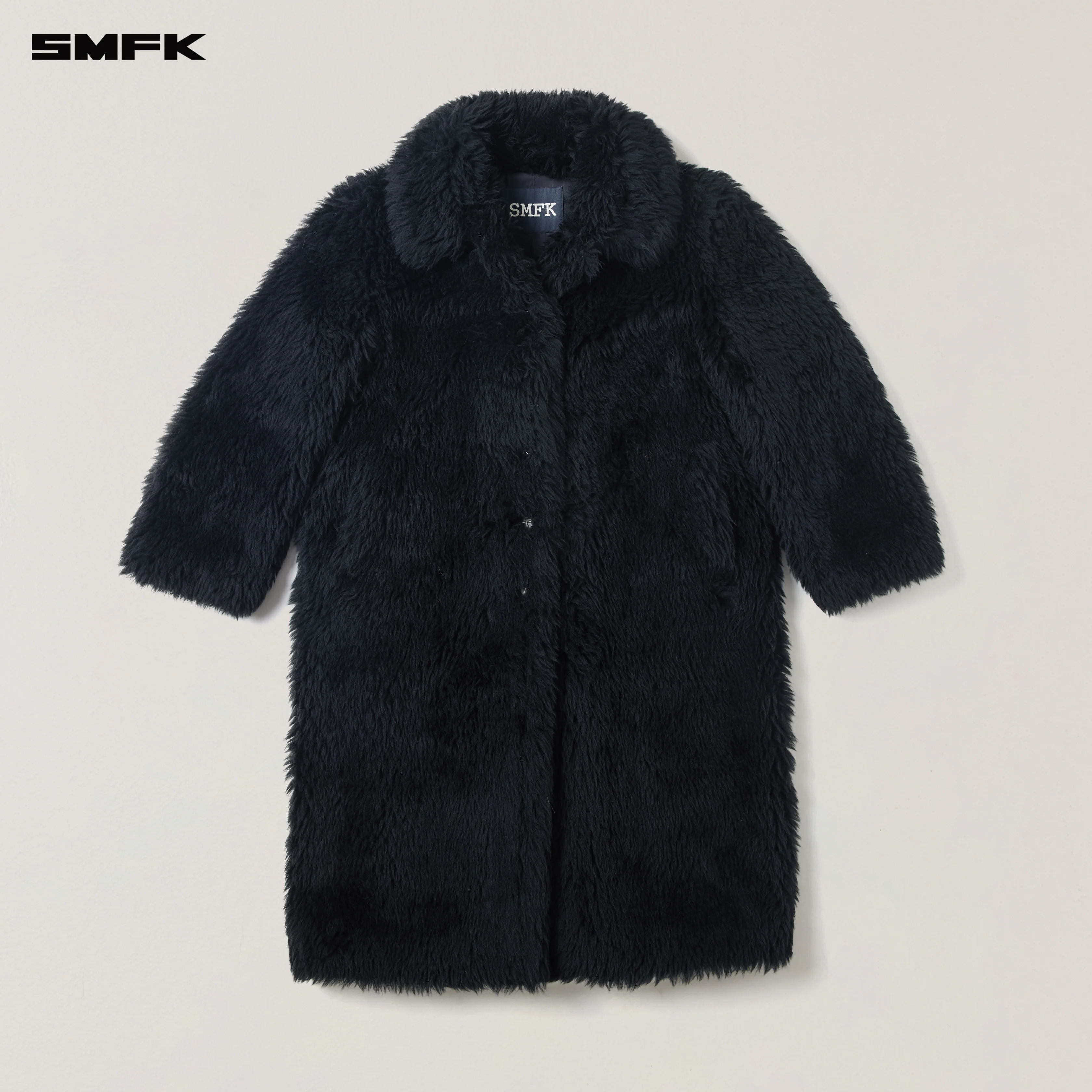 COMPASS MODE WASTEDLAND POWER WOOL OVERCOAT WILD BLACK - Image 5