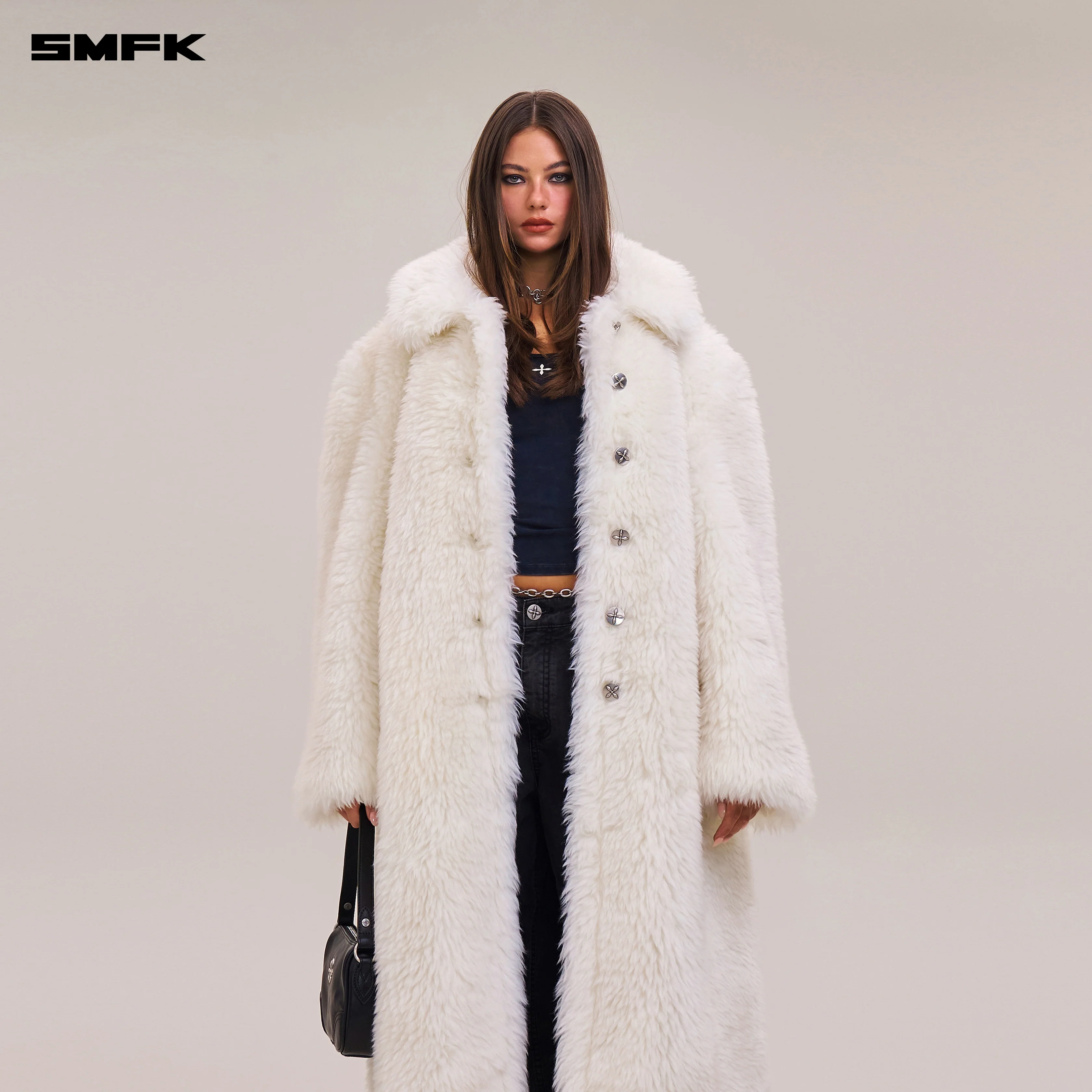 COMPASS MODE WASTEDLAND POWER WOOL OVERCOAT WOOL WHITE