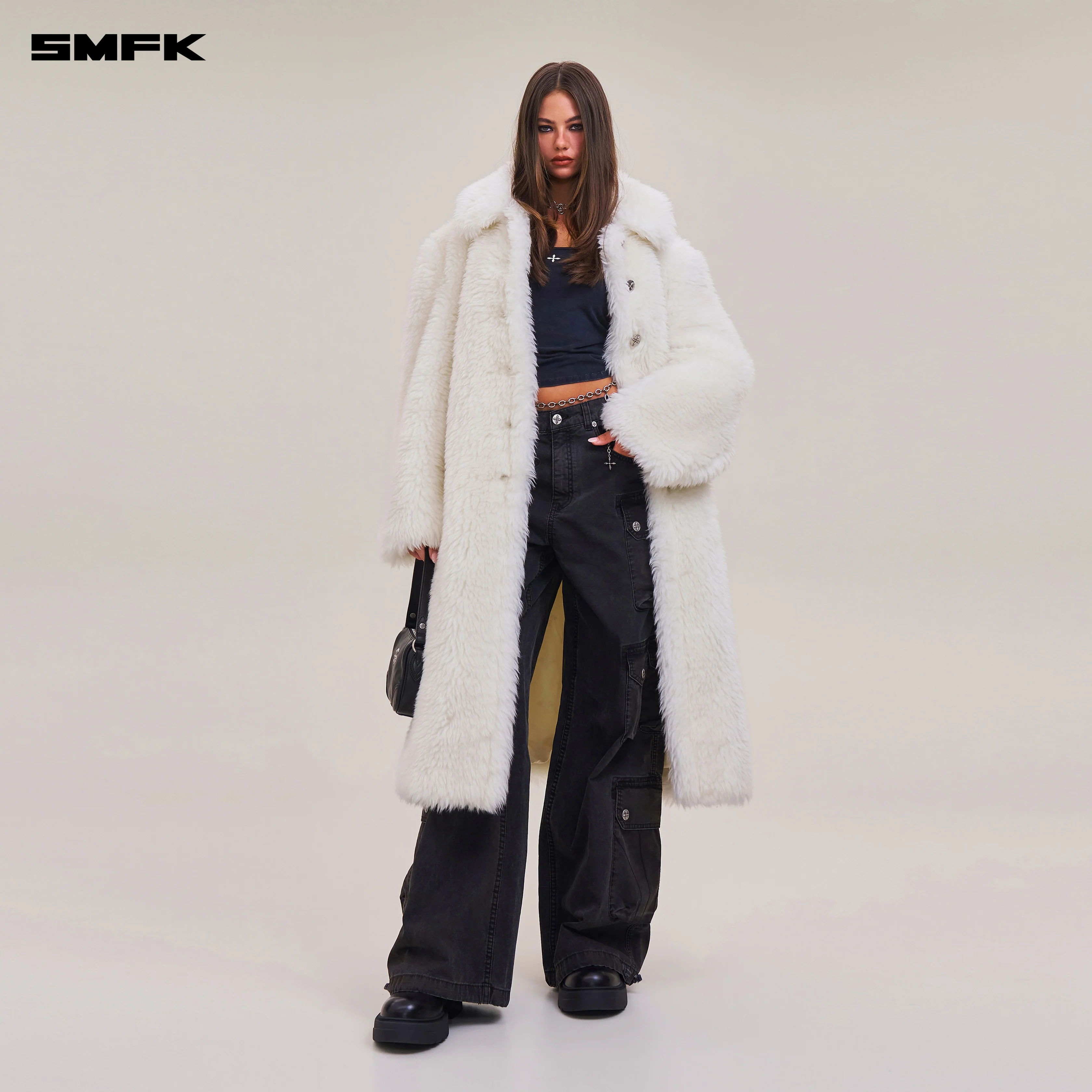 COMPASS MODE WASTEDLAND POWER WOOL OVERCOAT WOOL WHITE - Image 4
