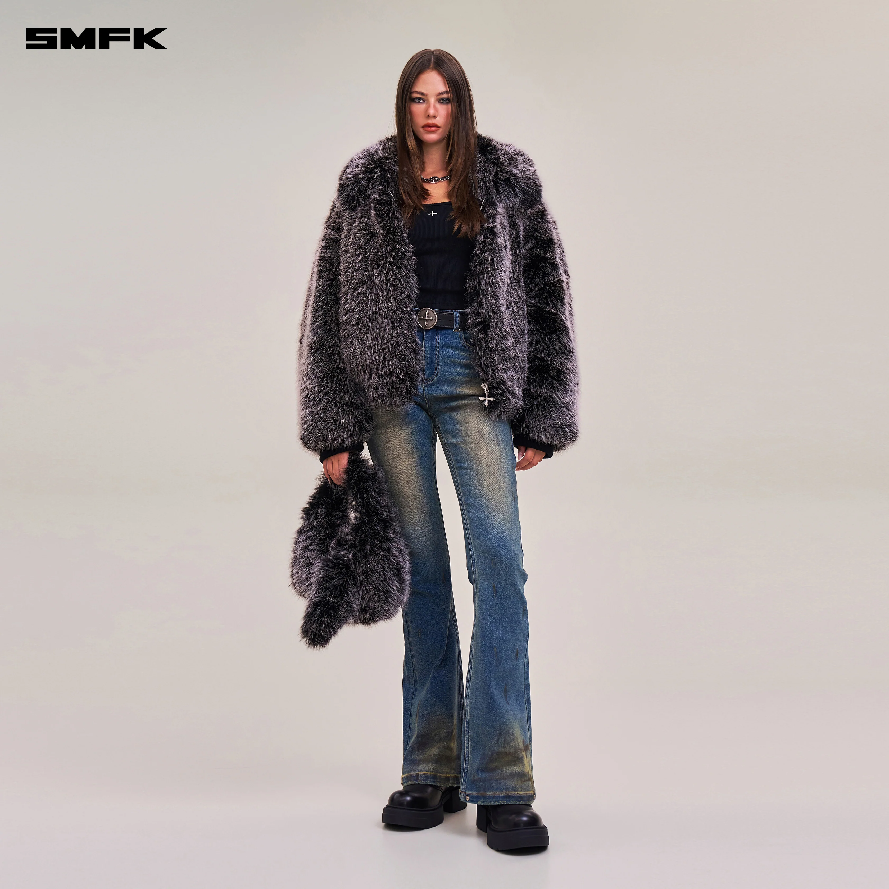 COMPASS MODE WASTELAND ARENA FURRY JACKET SILVER FOX - Image 4