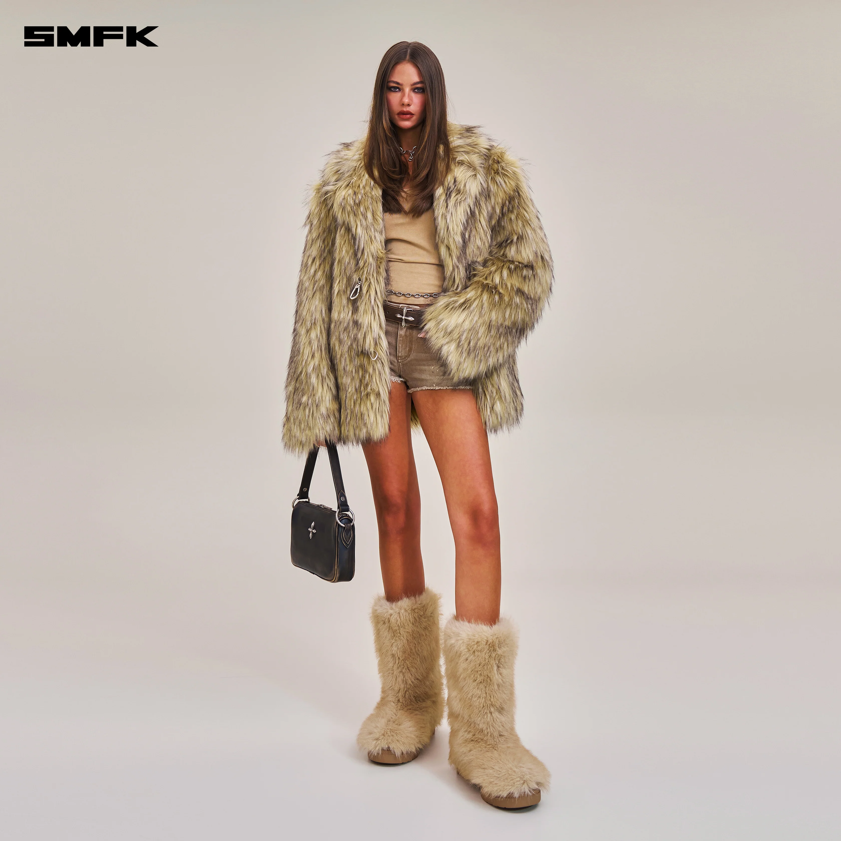 COMPASS MODE WASTELAND FURRY HUNTING COAT WOLF BROWN - Image 4