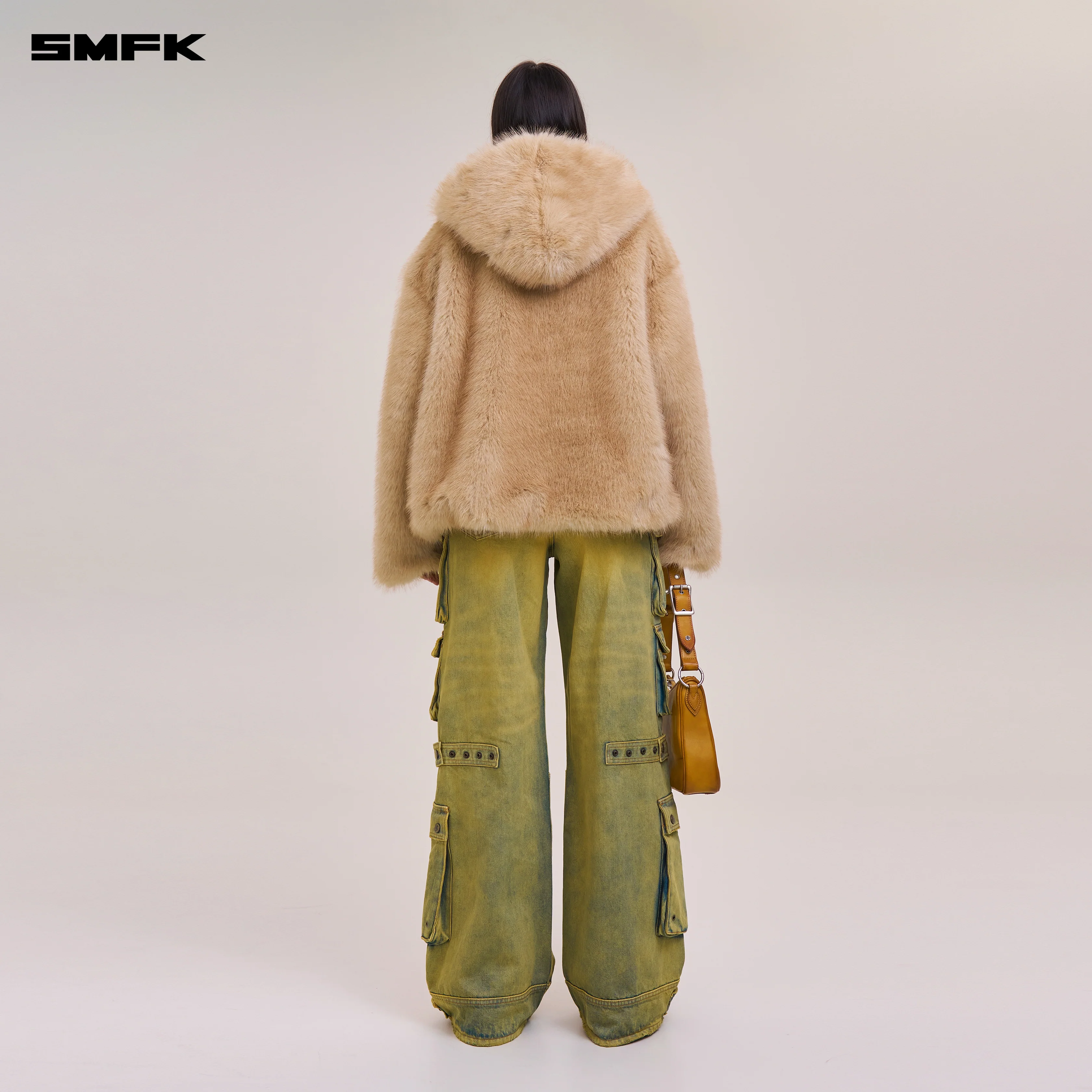 COMPASS MODE WASTELAND FURRY LOOSE HOODIE SAND - Image 3