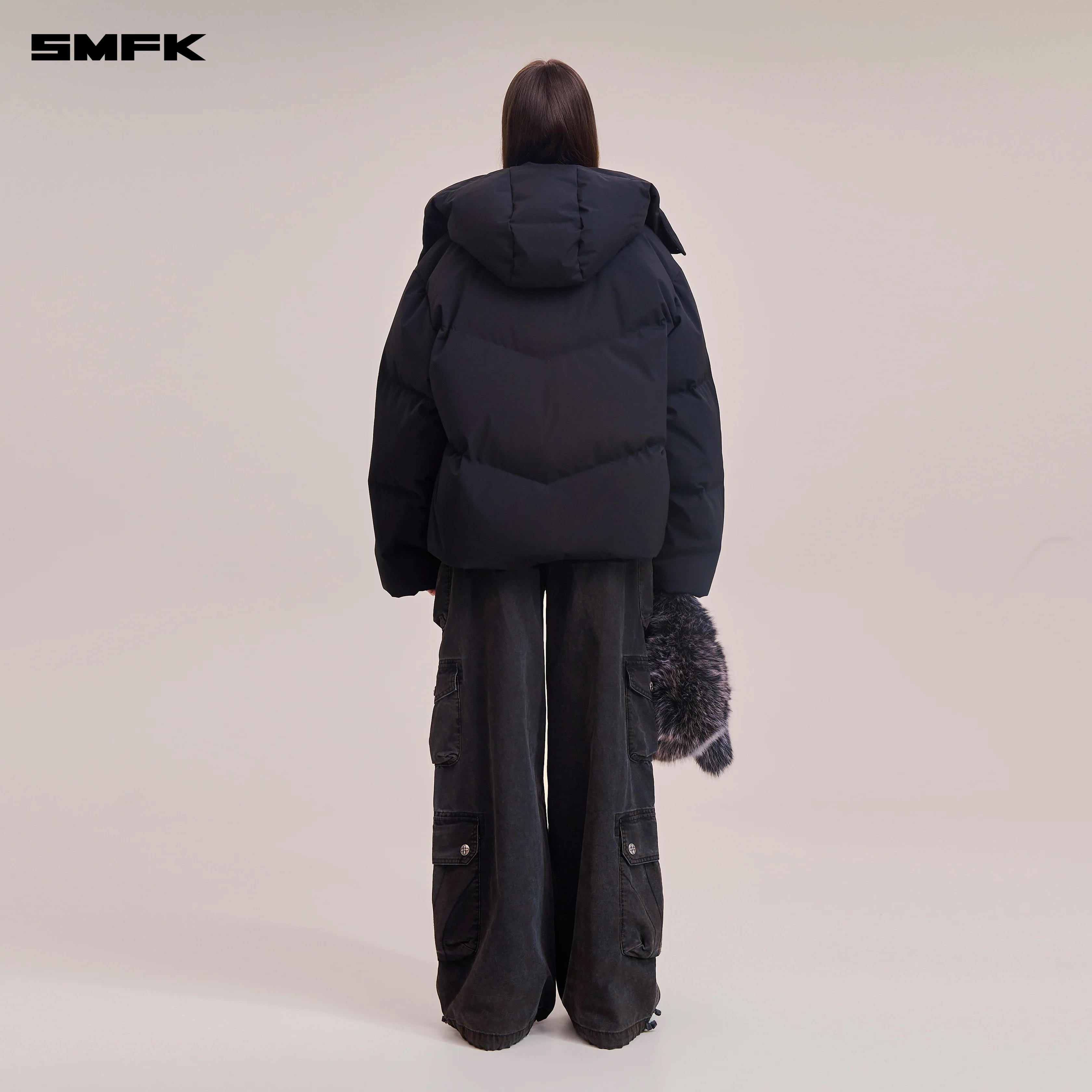 COMPASS MODE WASTELAND HUNTING DOWN JACKET/LOOSE WILD BLACK - Image 3