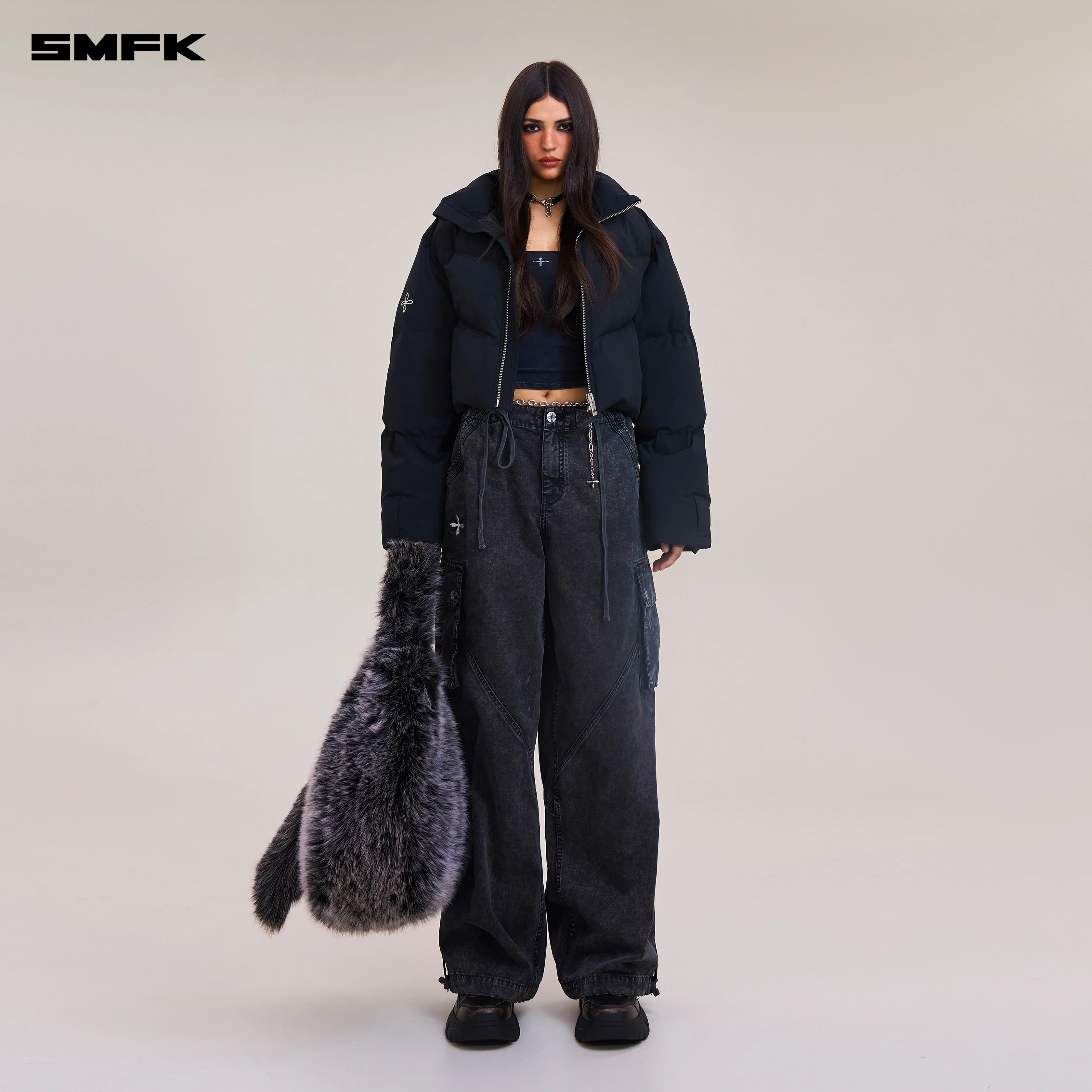 COMPASS MODE WASTELAND HUNTING DOWN JACKET/SHORT WILD BLACK - Image 2