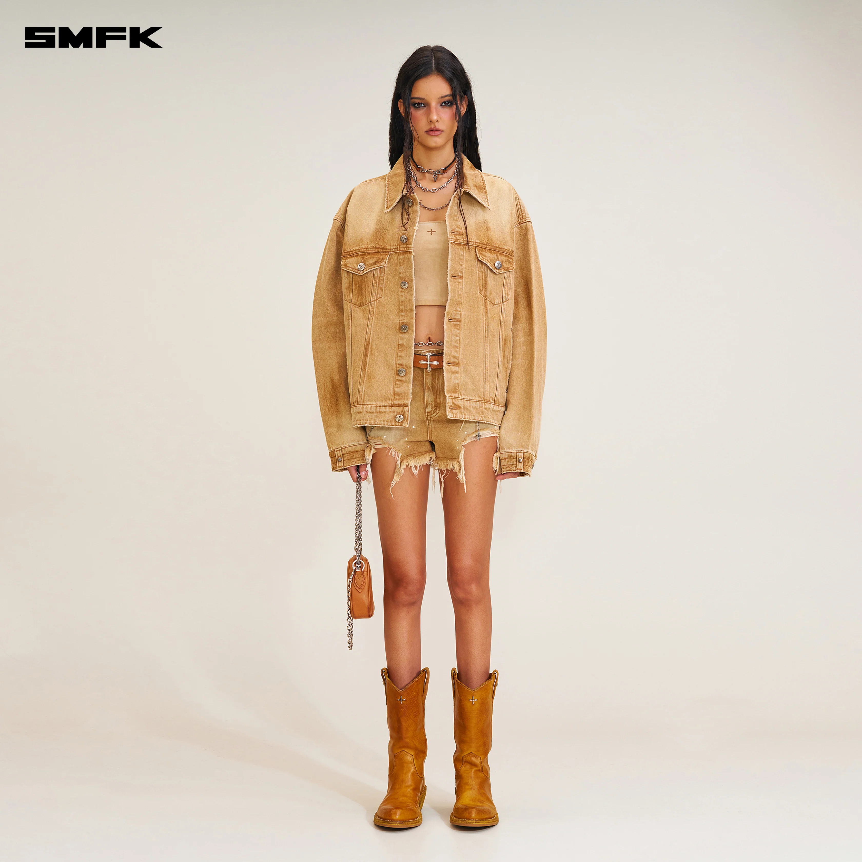 COMPASS MODE WILD FLAME DENIM JACKET GRASSLAND KHAKI - Image 2