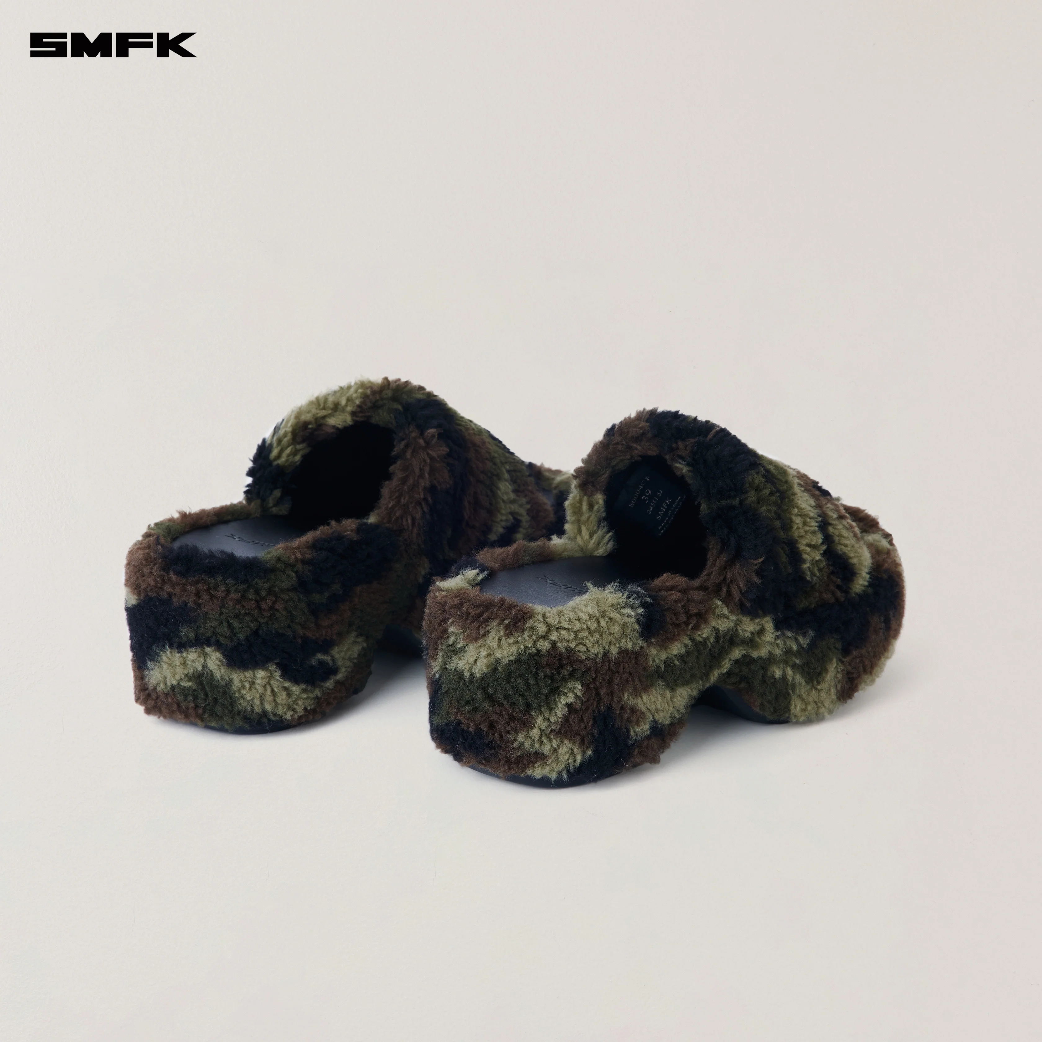 COMPASS MODE WOOL SHEARLING UNITY SLIPPER/HIGH ARMY GREEN CAMOUFLAGE - Image 6