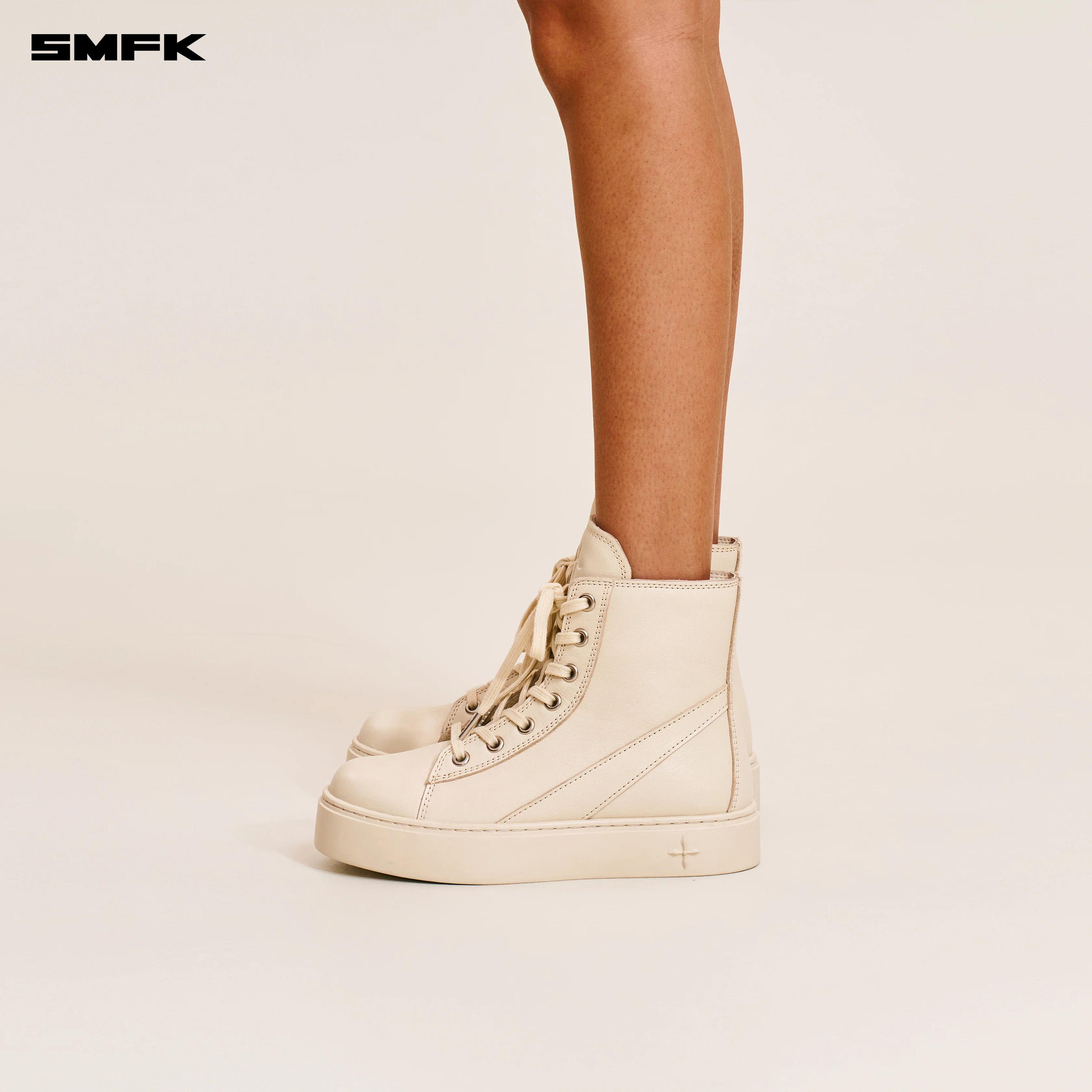 COMPASS ORIGIN LEATHER SNEAKER HIGH SNOW MOUNTAIN WHITE - Image 3
