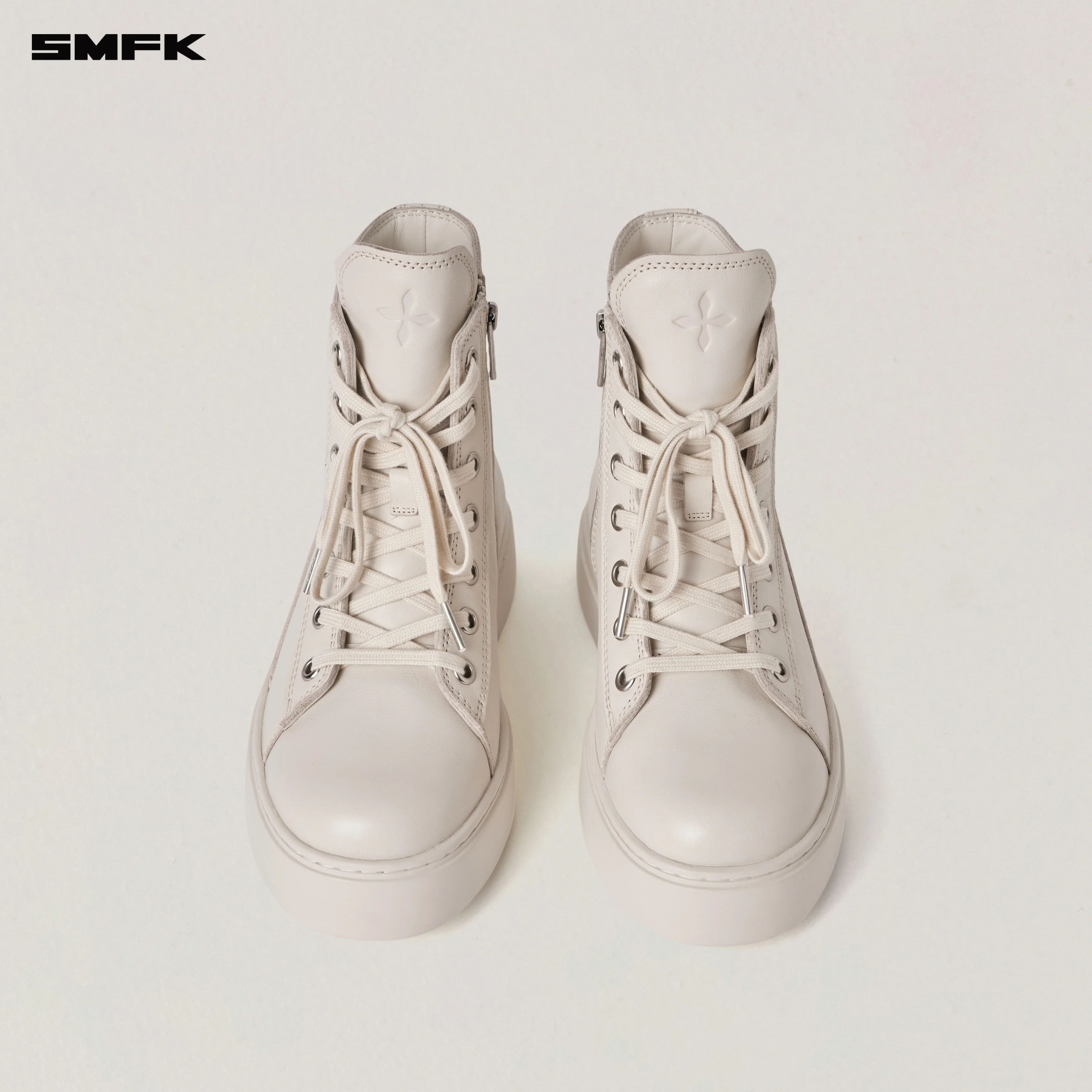 COMPASS ORIGIN LEATHER SNEAKER HIGH SNOW MOUNTAIN WHITE - Image 4