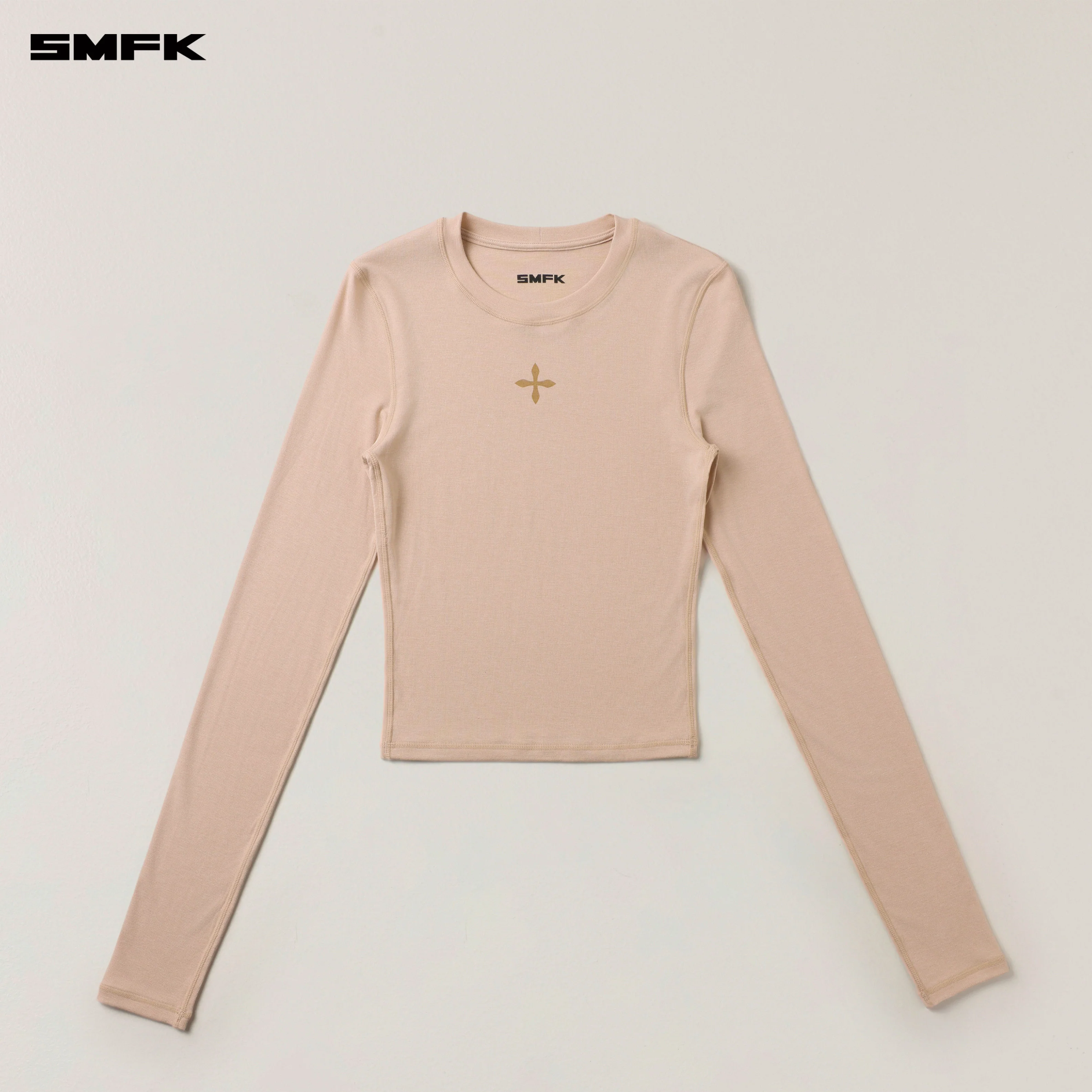COMPASS ORIGINAL BADGE Slim-fit SPORTS PULLOVER SAND - Image 5