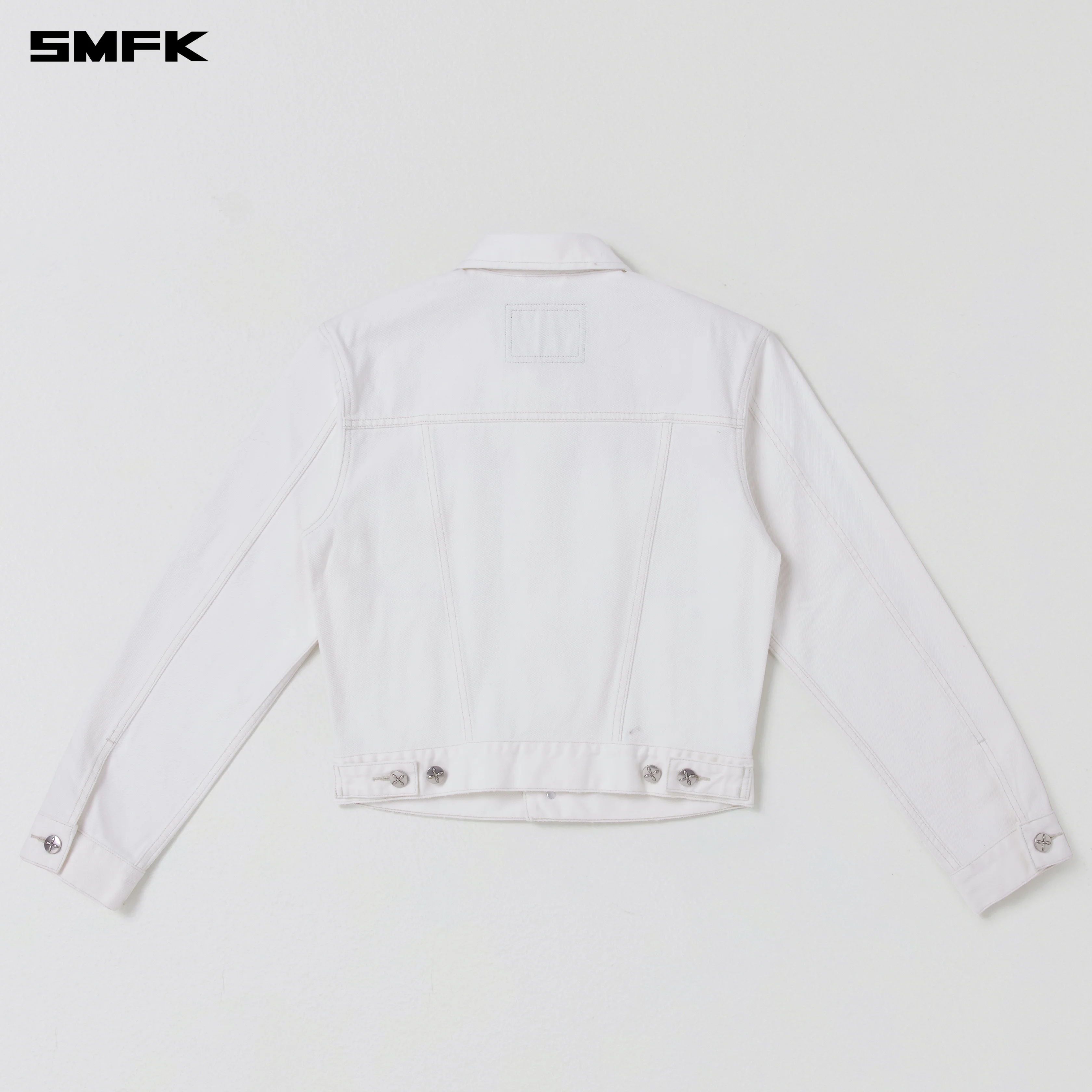 COMPASS PERMANENT SLIM DENIM JACKET SNOW MOUNTAIN WHITE - Image 6