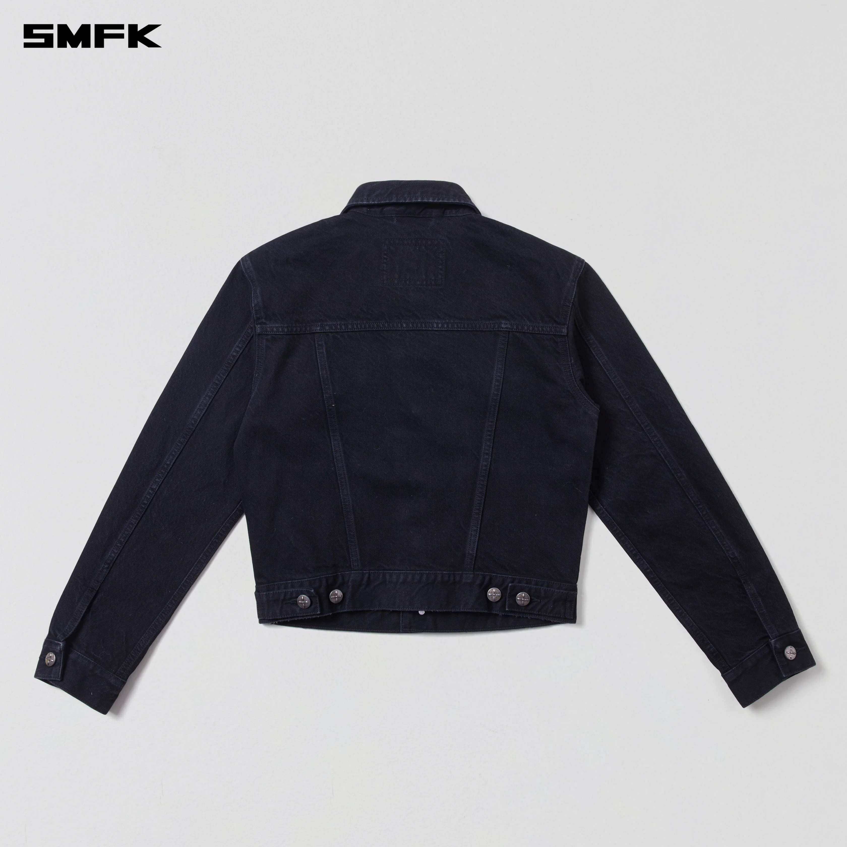 COMPASS PERMANENT SLIM DENIM JACKET WILD BLACK - Image 6