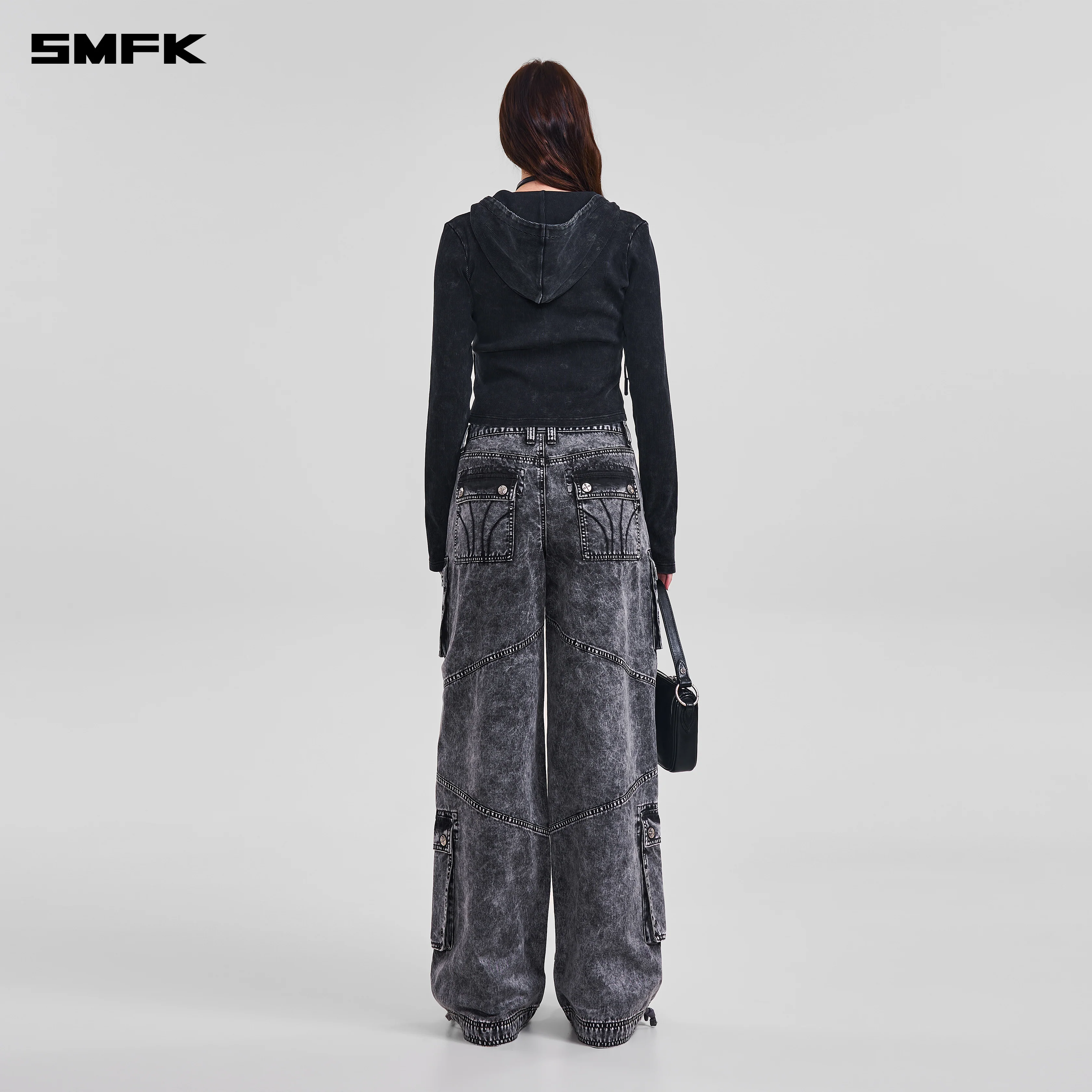 COMPASS RETRO TOWER CARGO PANTS STORM GREY - Image 3