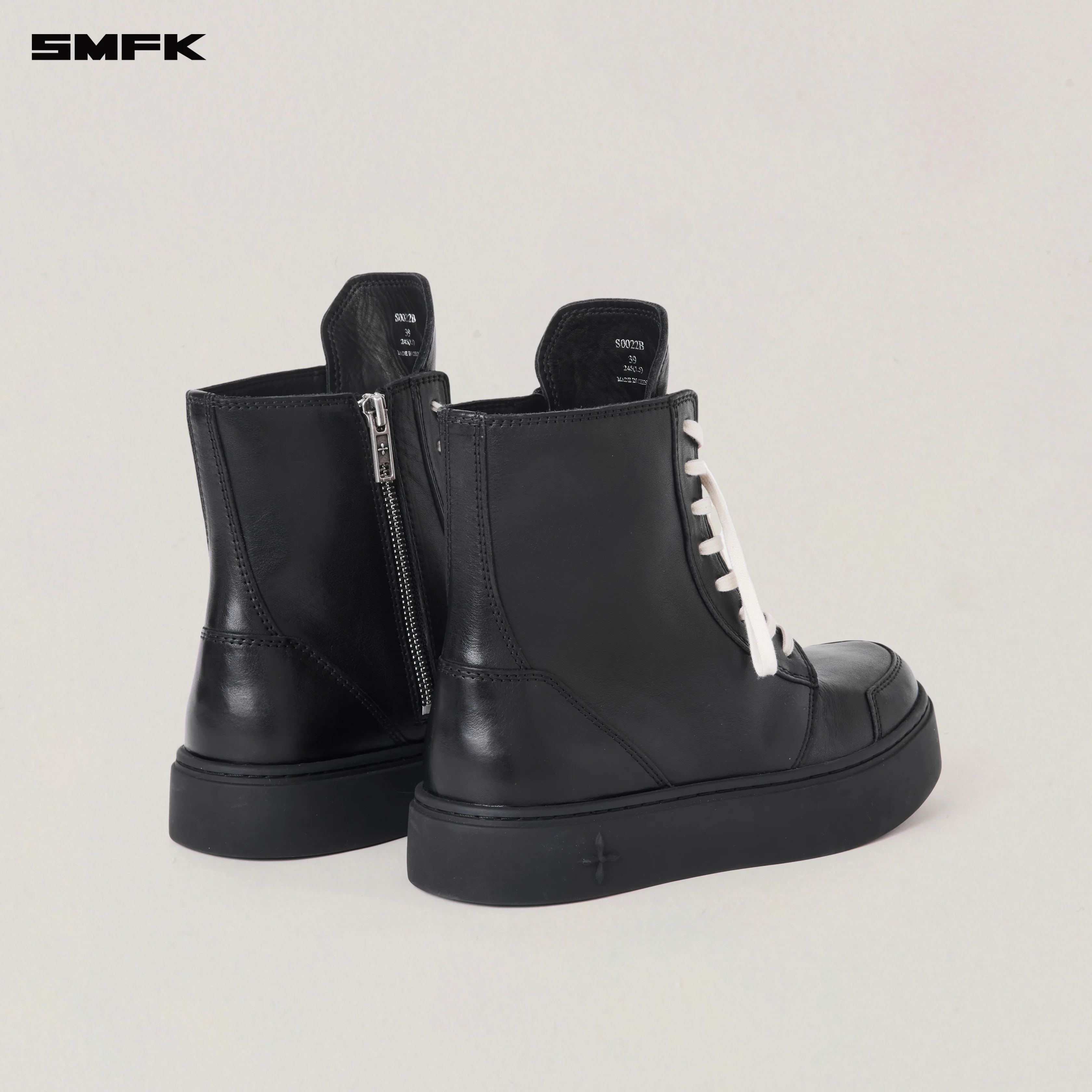 COMPASS RUSH LEATHER SNEAKER/HIGH WILD BLACK - Image 6