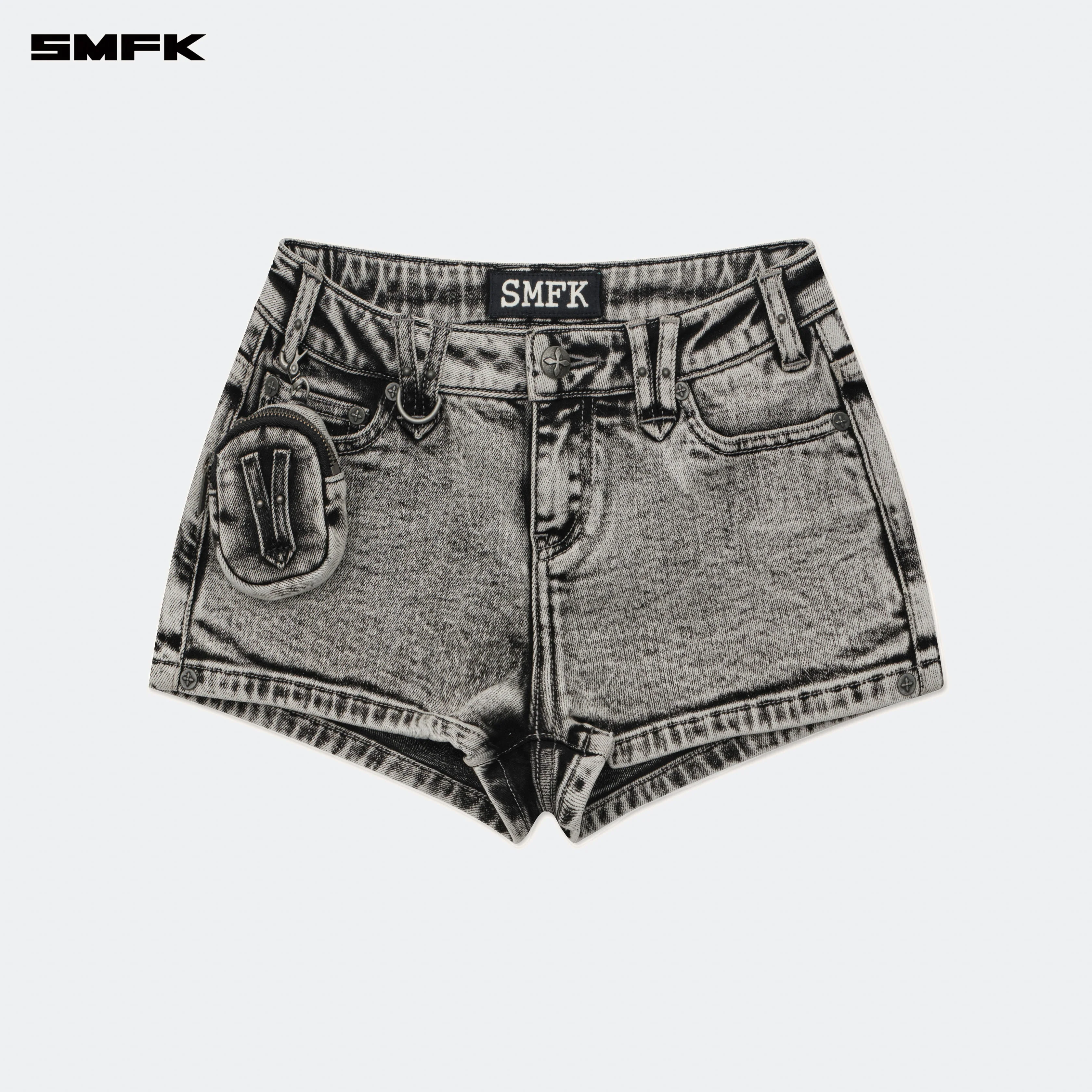 Compass Tarpan Rock Low-Waist Denim Shorts Dark Gray - Image 5