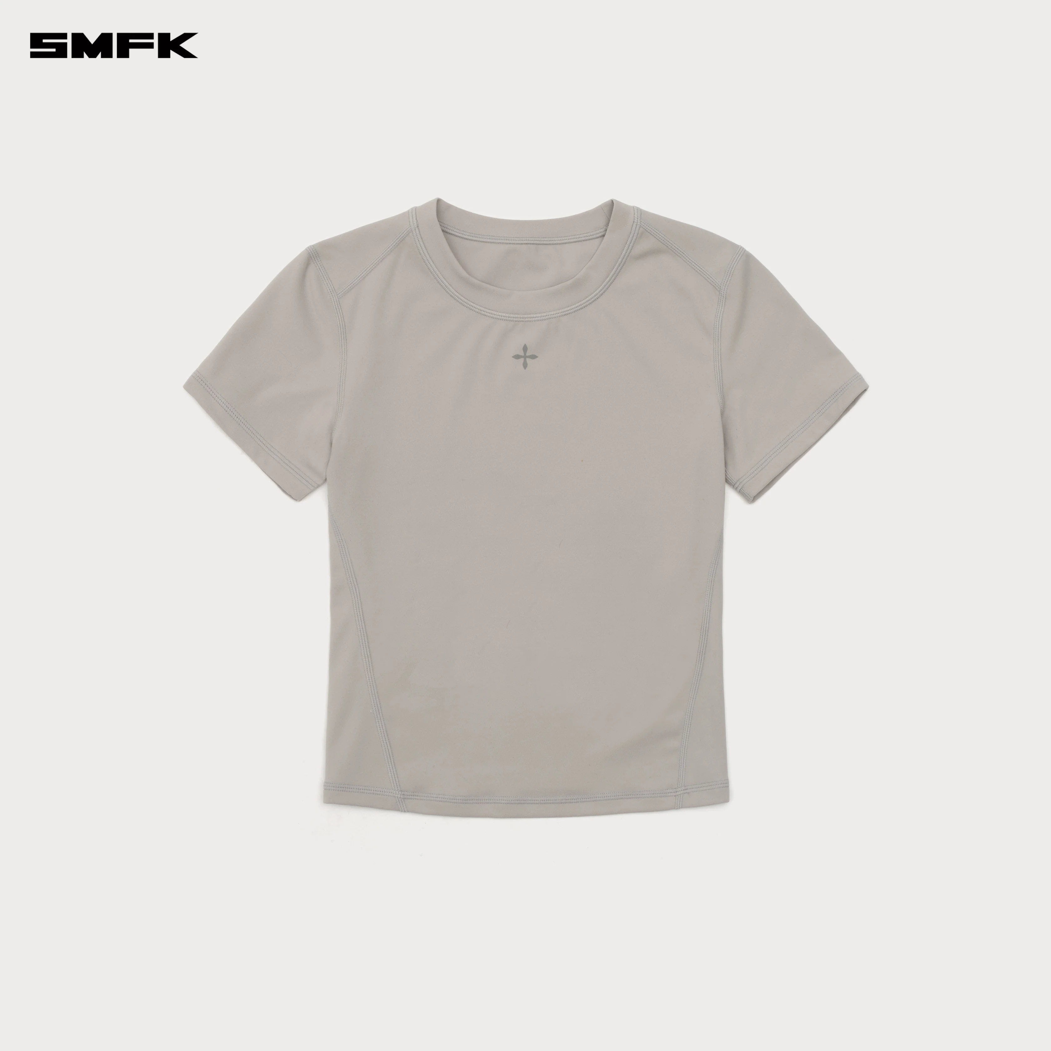 Compass Wave Body-shaping Skin Tee Dust Grey - Image 5